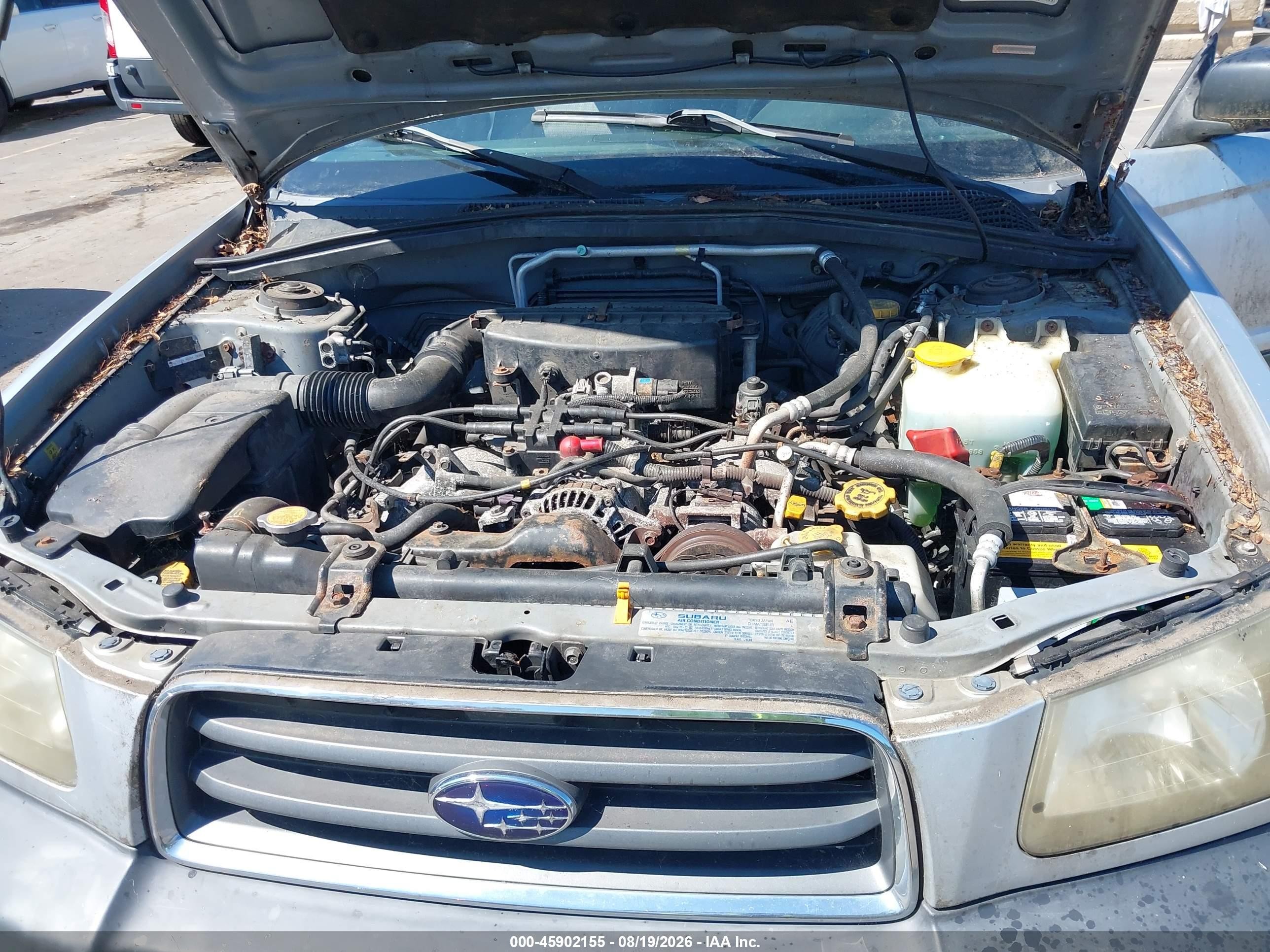2004 Subaru Forester 2.5x Silver vin: JF1SG63674H729536