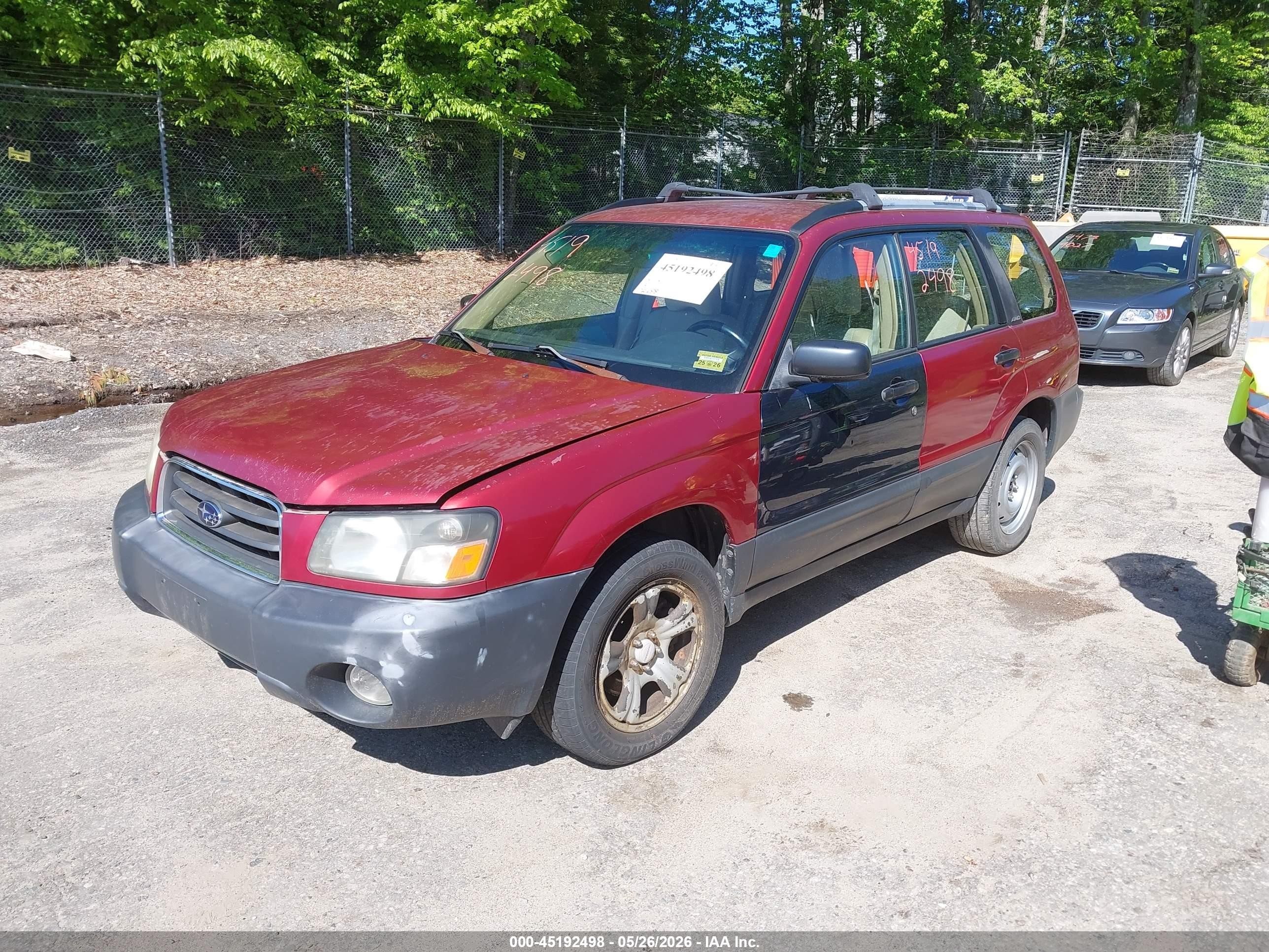 2004 Subaru Forester 2.5x Red vin: JF1SG63674H766084
