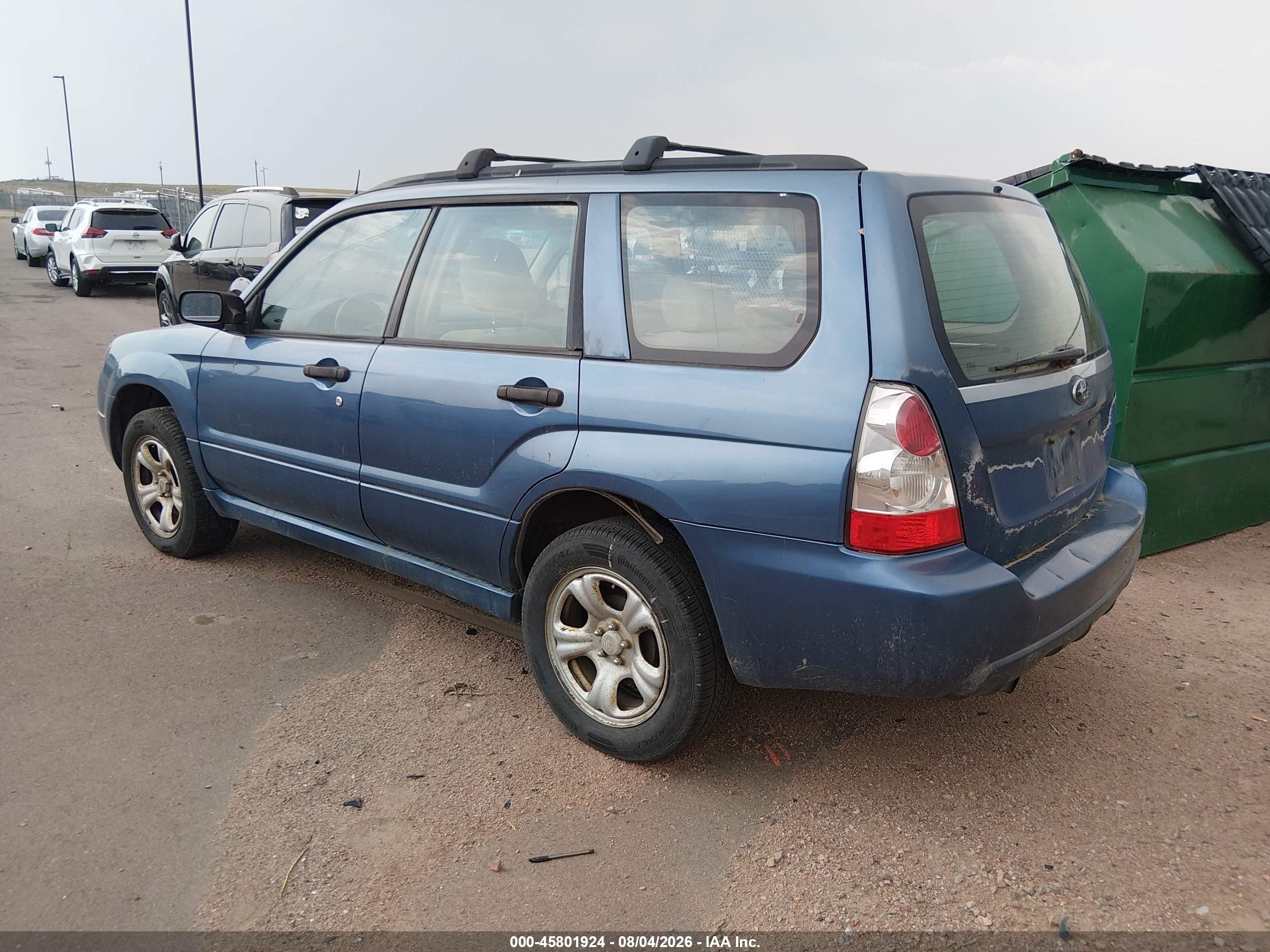 2007 Subaru Forester 2.5x Blue vin: JF1SG63677H718833