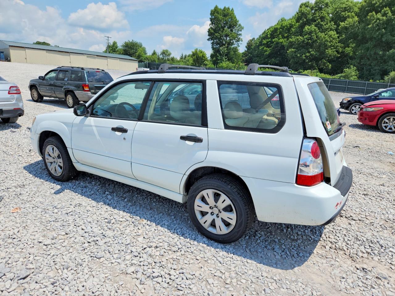 2008 Subaru Forester 2.5x White vin: JF1SG63698H705986