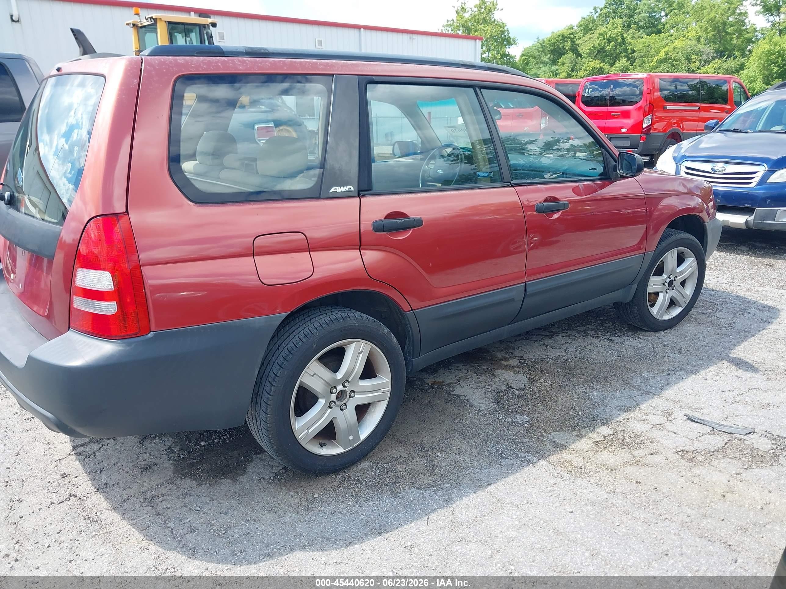 2003 Subaru Forester X Красный vin: JF1SG636X3H721655