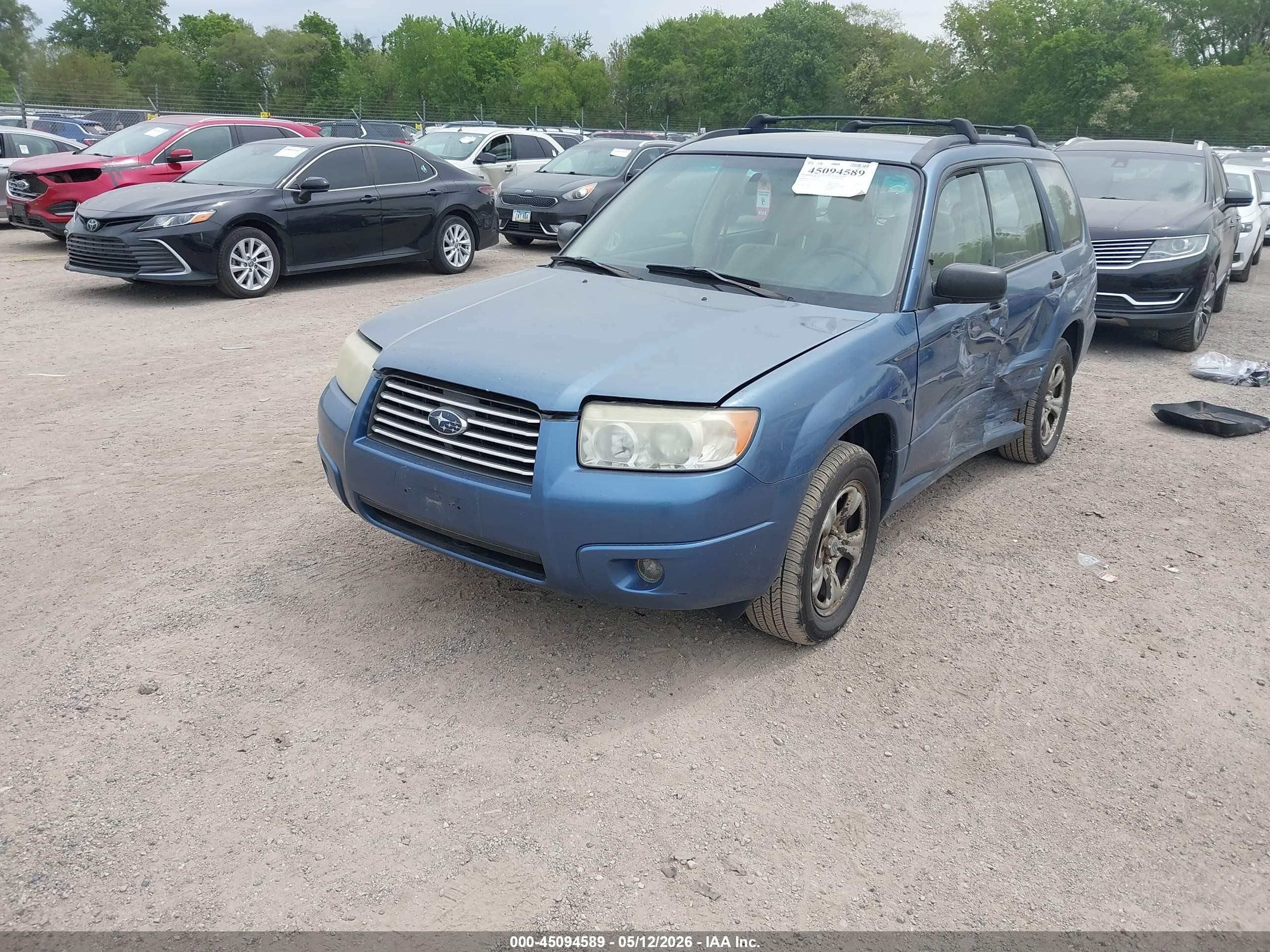 2007 Subaru Forester 2.5x Blue vin: JF1SG636X7H744472