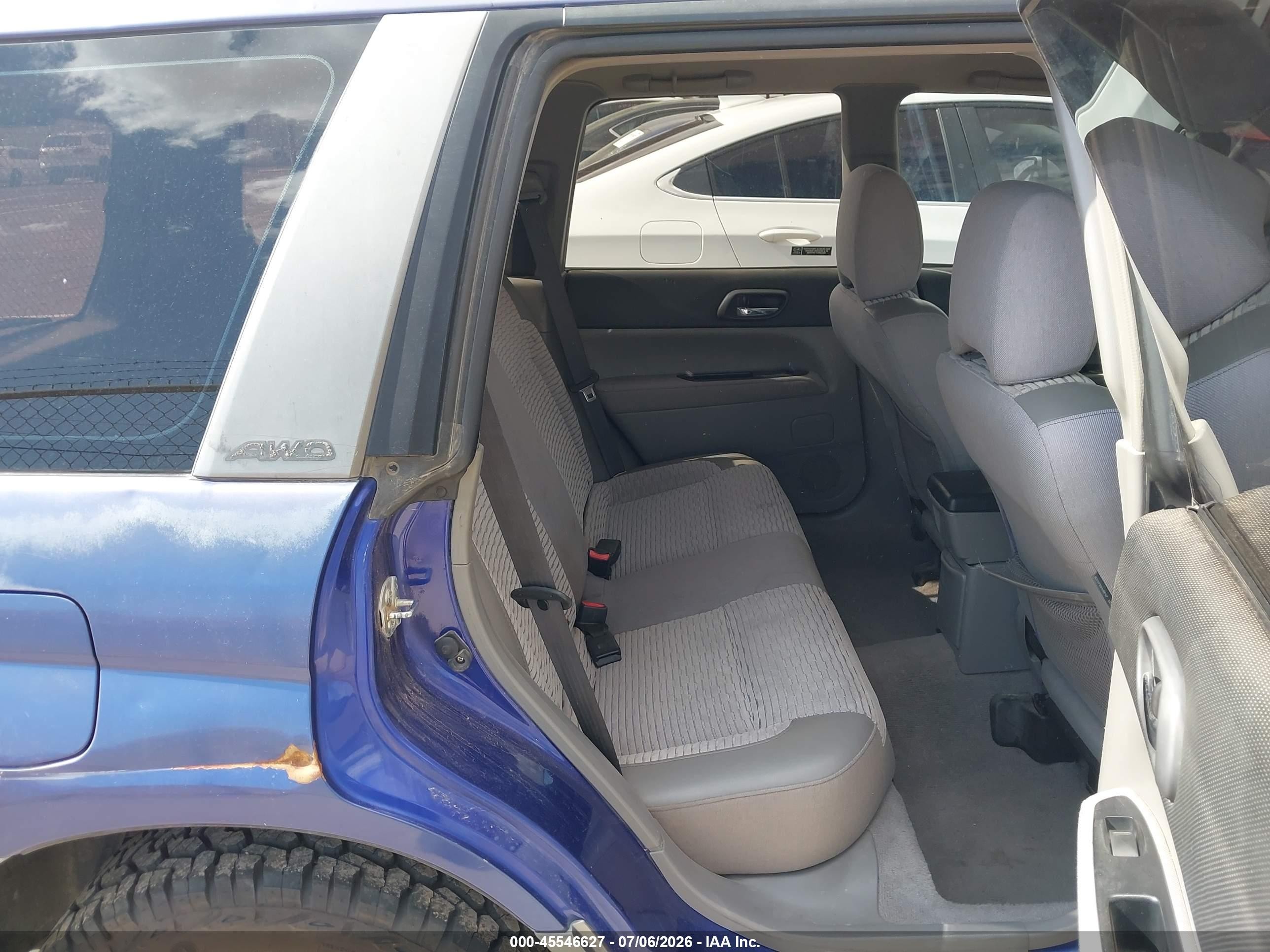 2003 Subaru Forester Xs Blue vin: JF1SG65603H705980