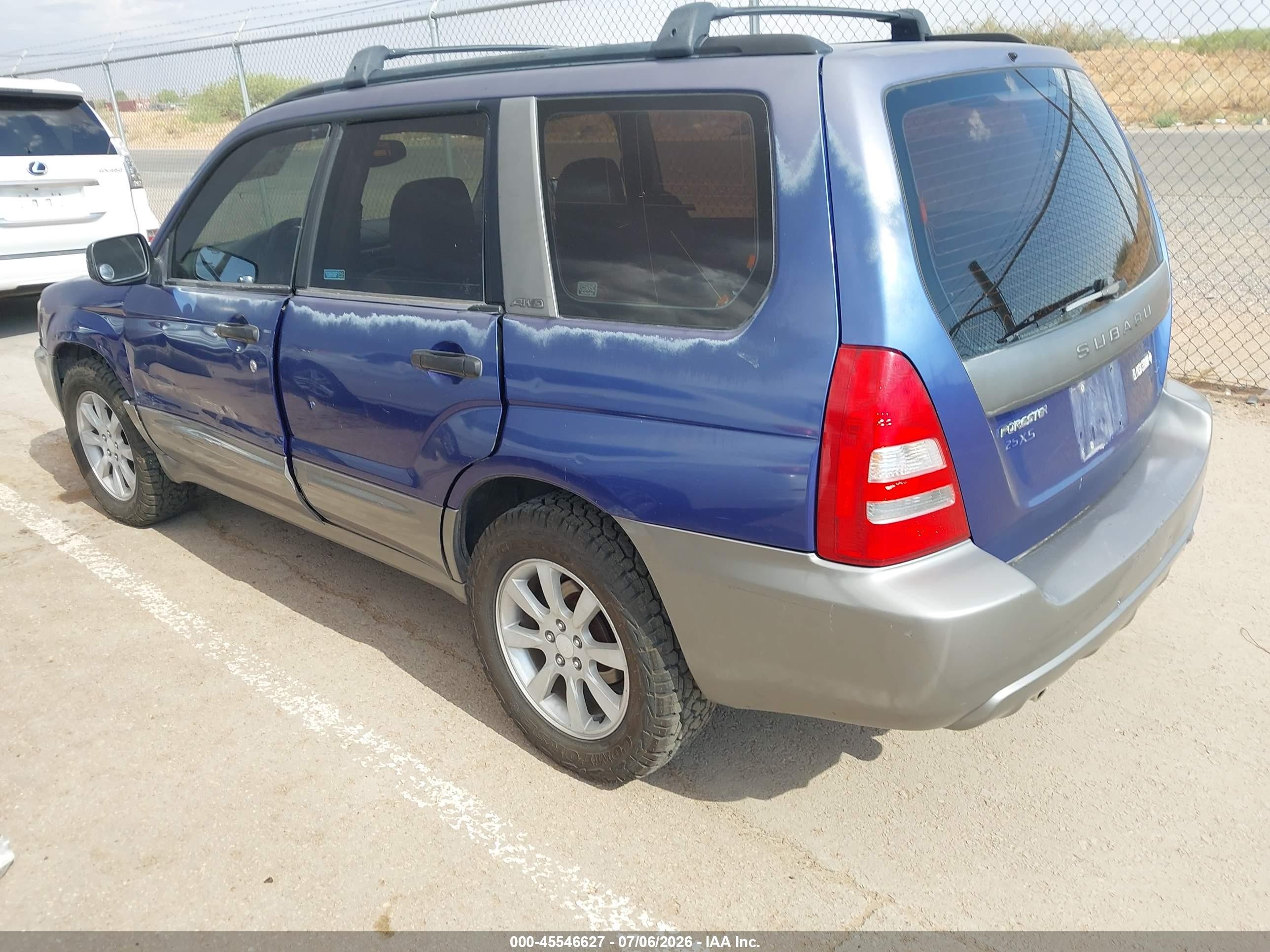 2003 Subaru Forester Xs Blue vin: JF1SG65603H705980
