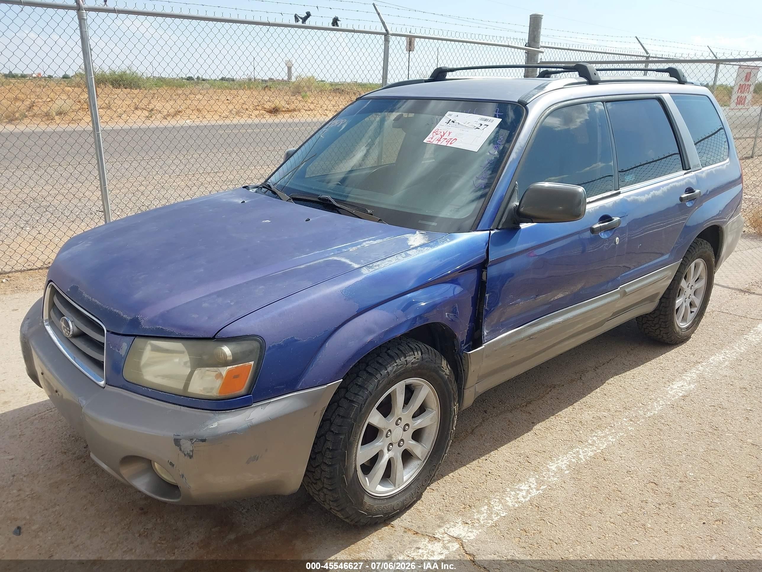 2003 Subaru Forester Xs Blue vin: JF1SG65603H705980