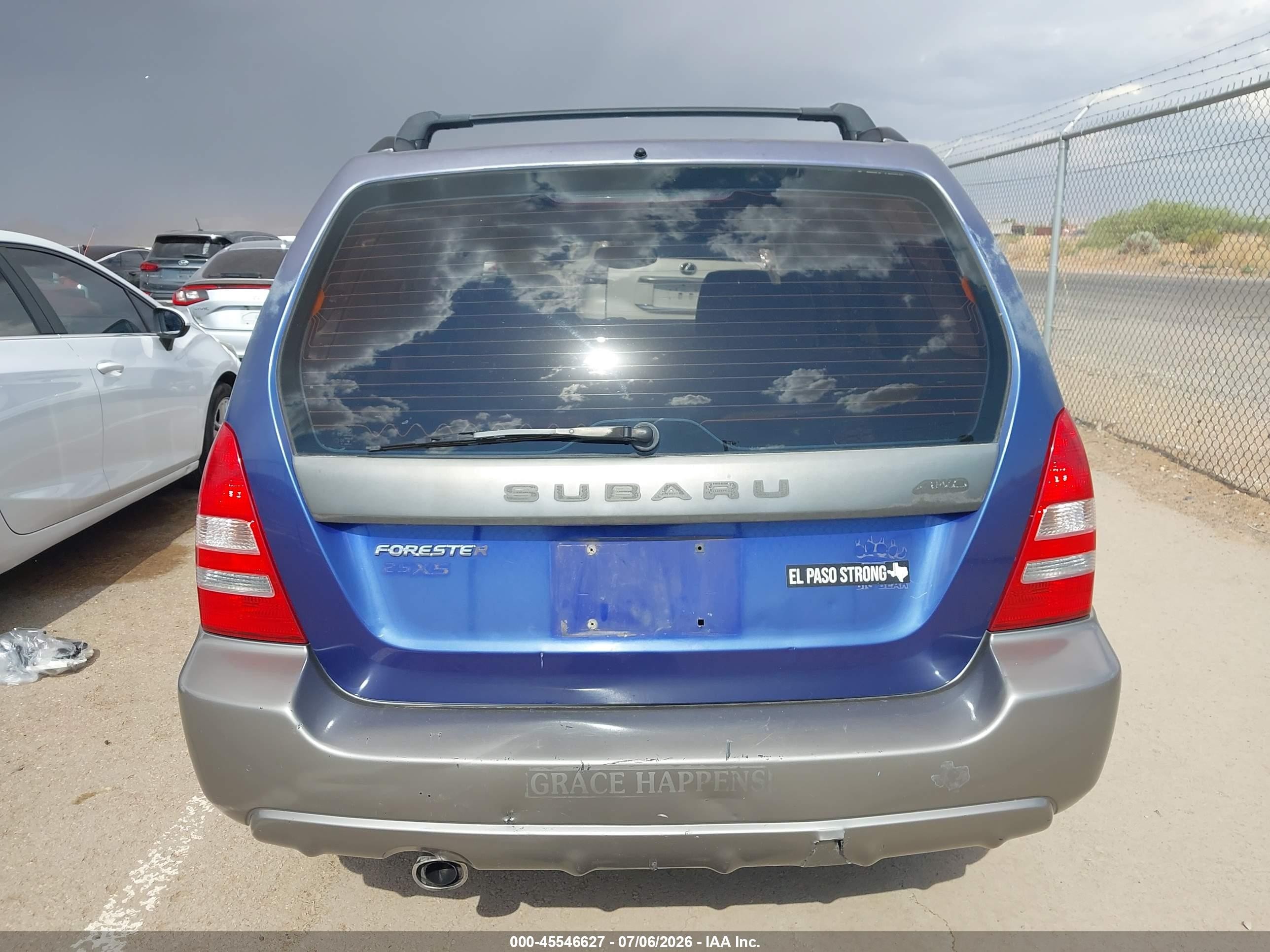 2003 Subaru Forester Xs Blue vin: JF1SG65603H705980