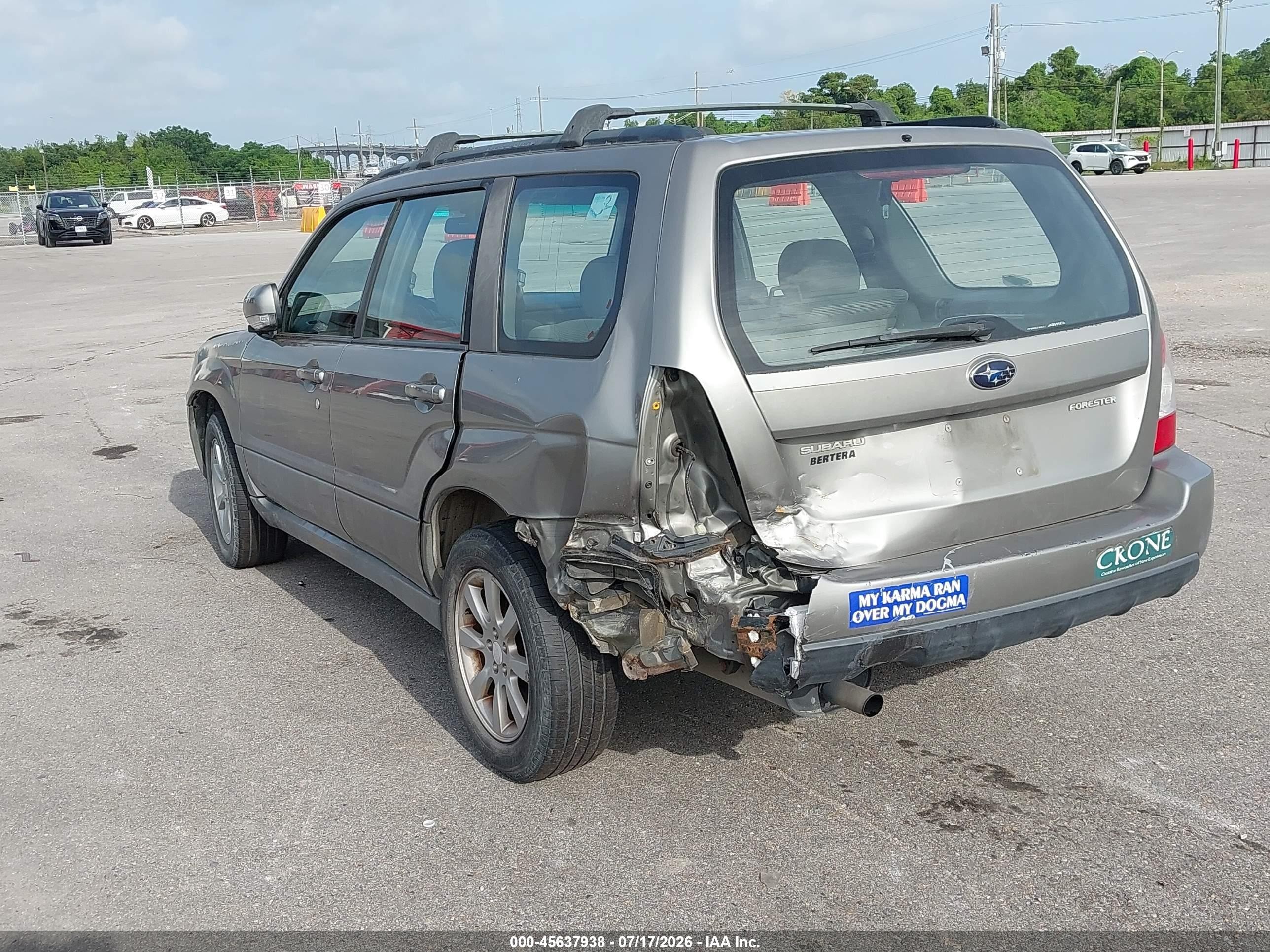 2006 Subaru Forester 2.5x Silver vin: JF1SG65606H712786