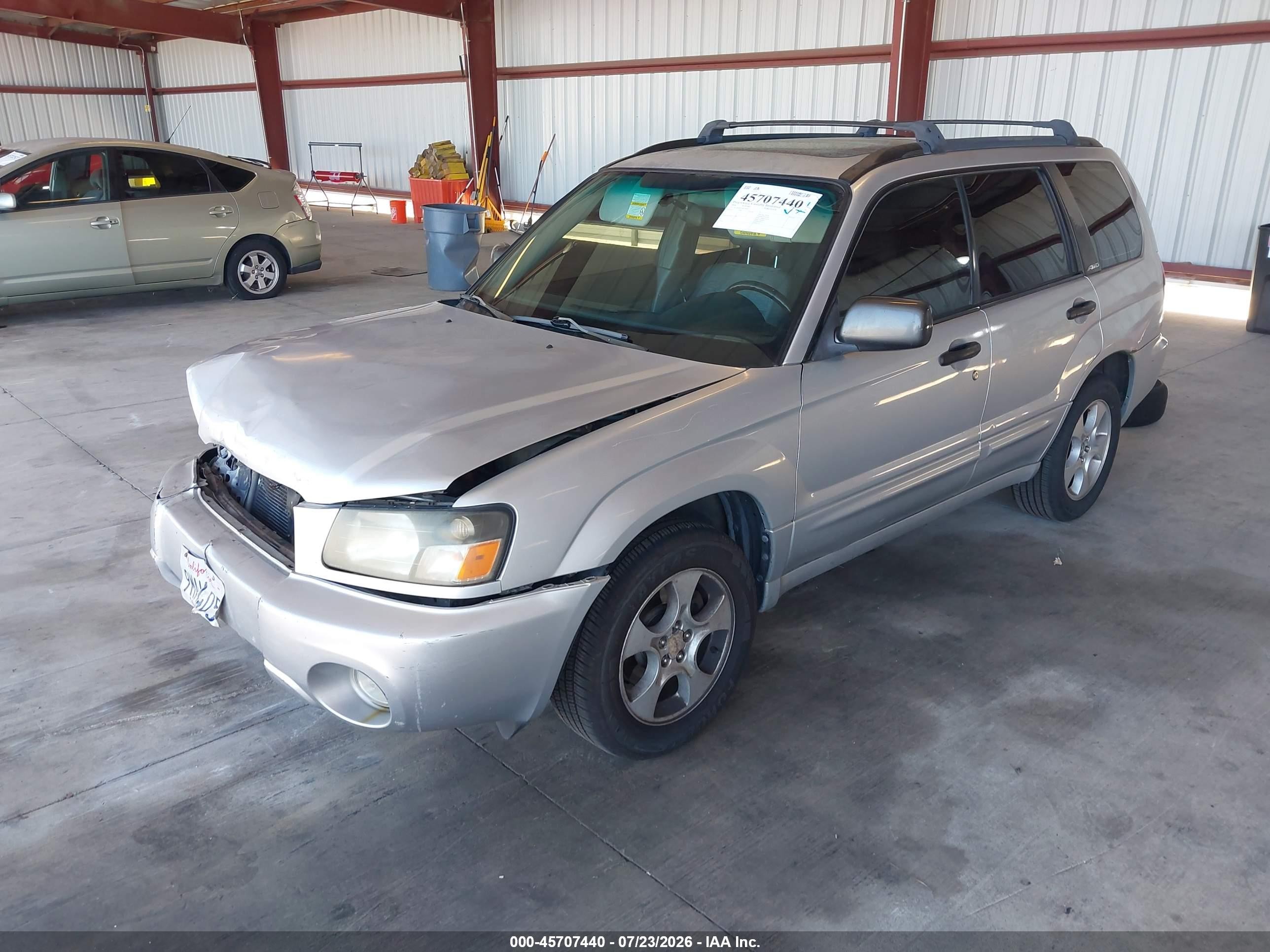 2004 Subaru Forester 2.5xs Silver vin: JF1SG65614H720652