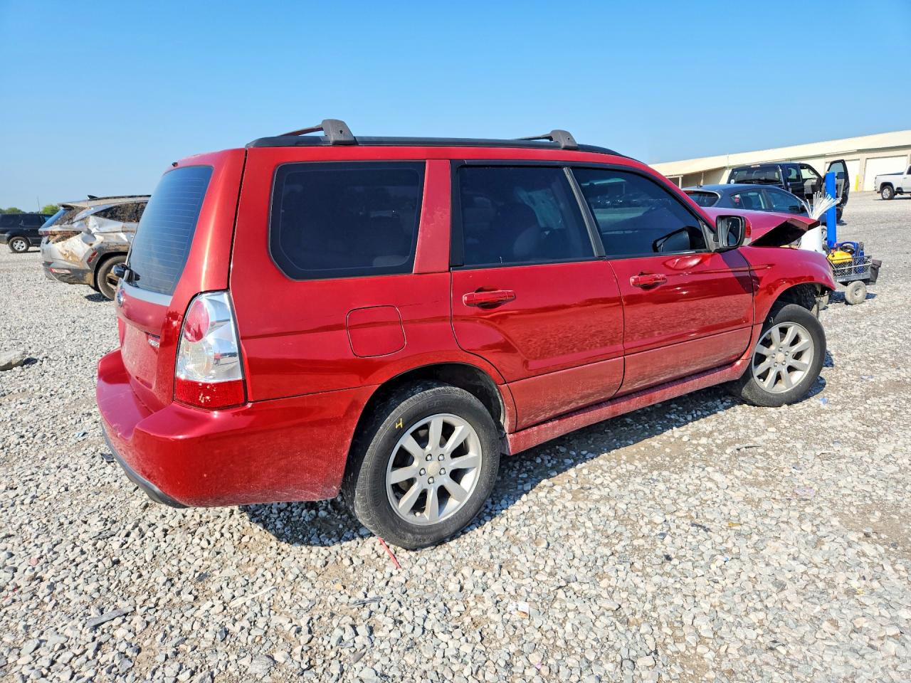 2007 Subaru Forester 2.5x Premium Red vin: JF1SG65617H721207