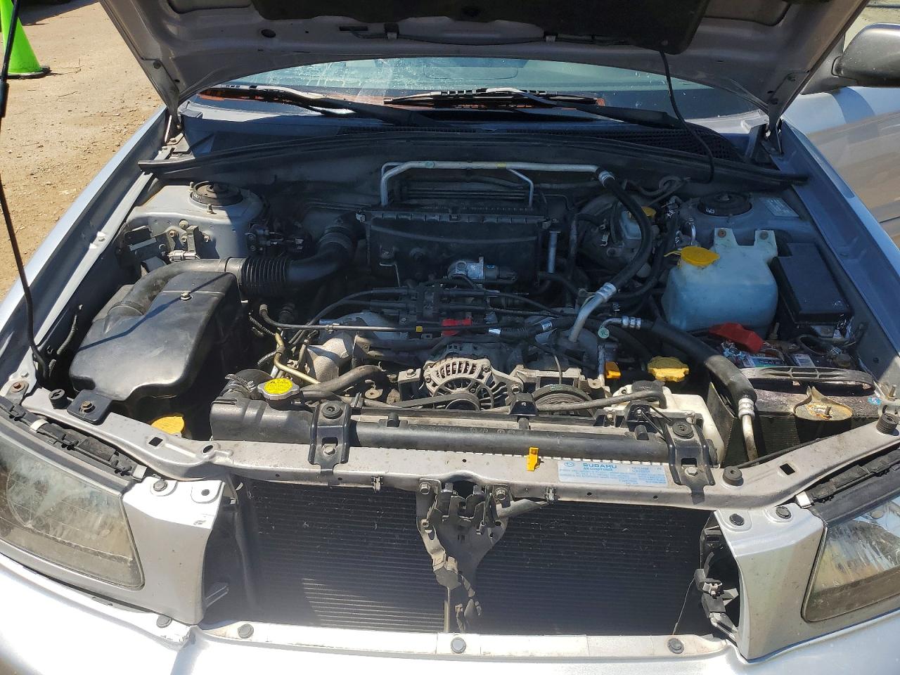 2003 Subaru Forester 2.5xs Silver vin: JF1SG65633H734163