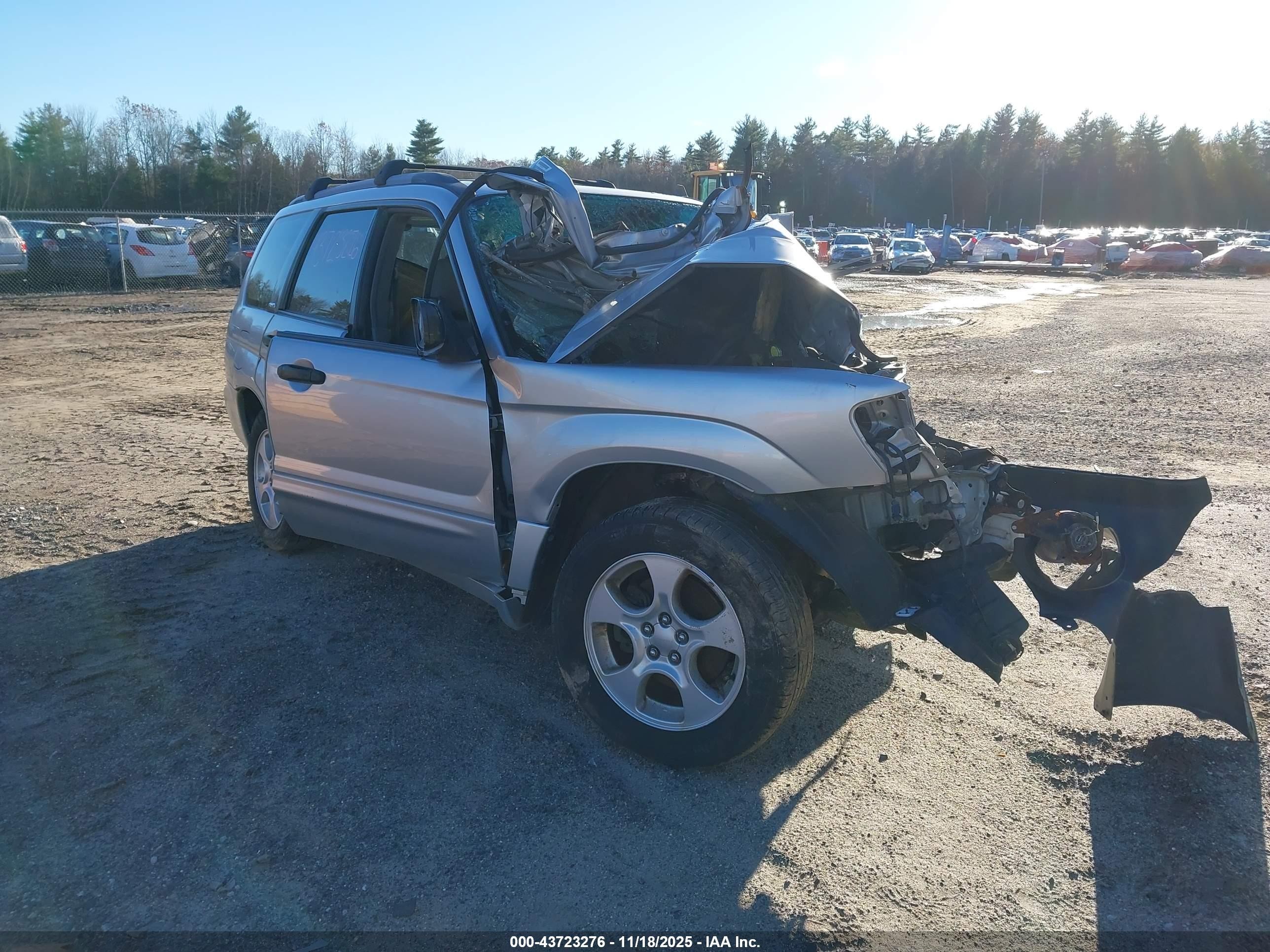 2003 Subaru Forester Xs Silver vin: JF1SG65633H770077