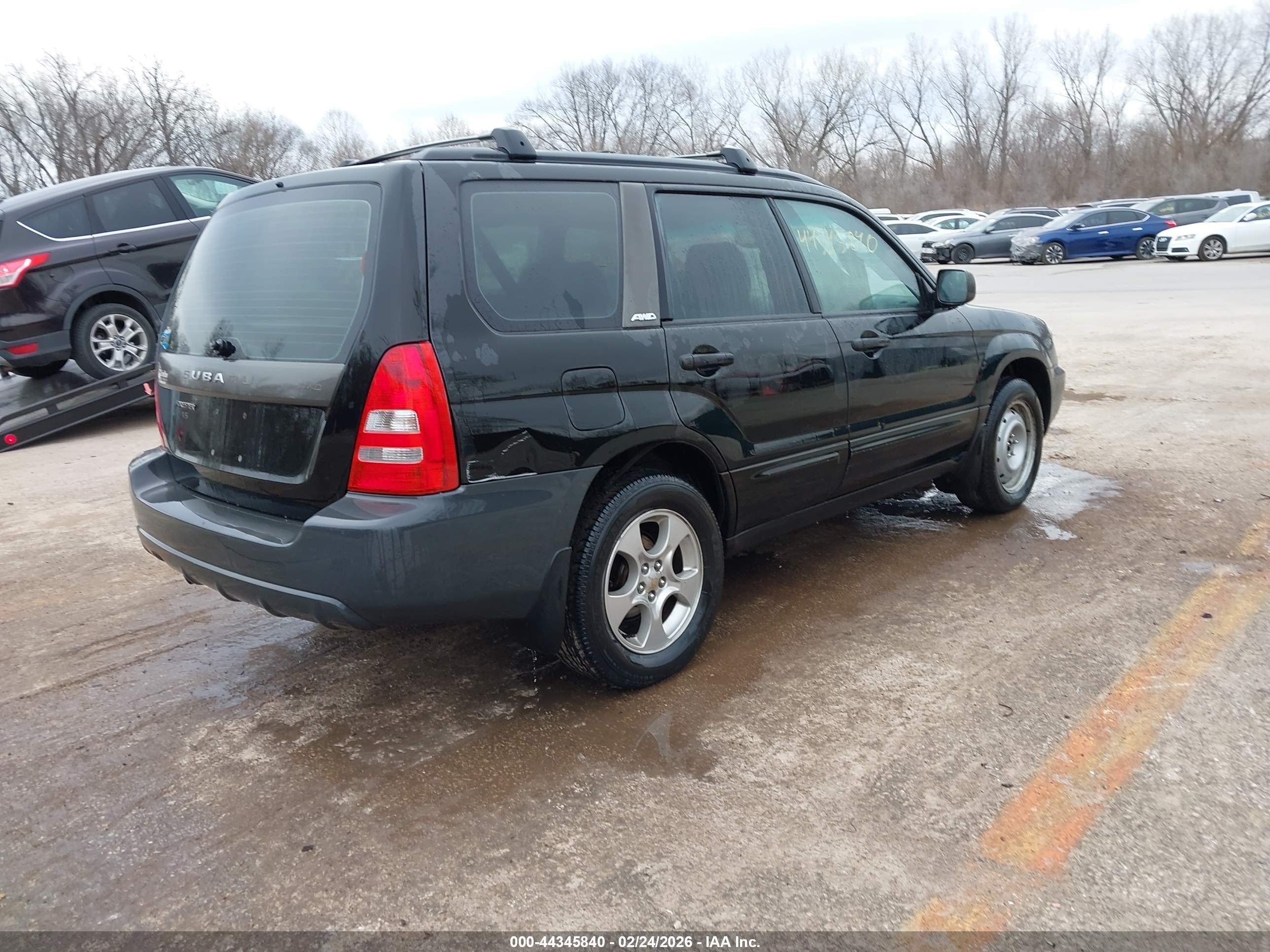 2004 Subaru Forester 2.5xs Black vin: JF1SG65634H754897
