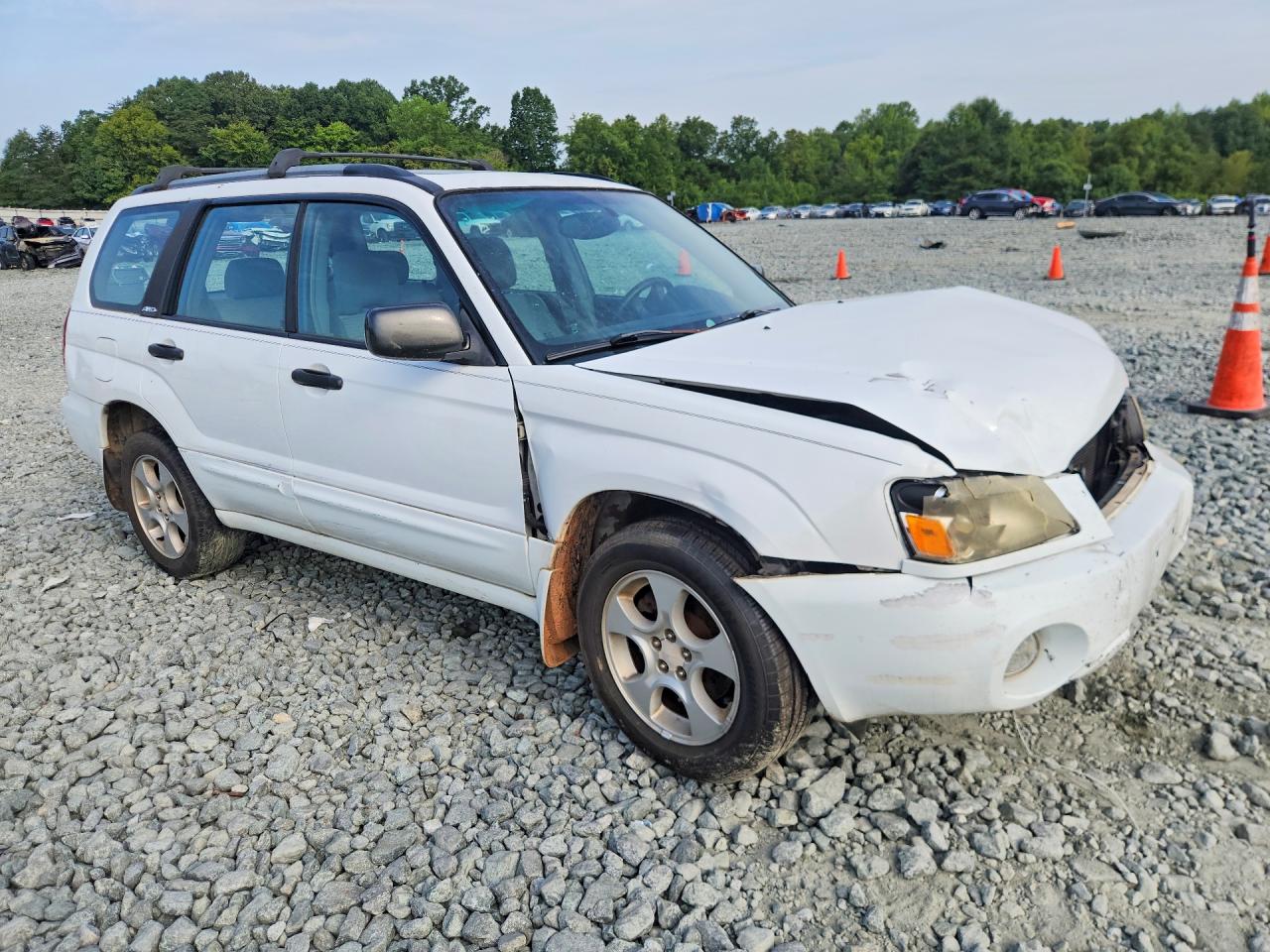 2004 Subaru Forester 2.5xs White vin: JF1SG65634H760232