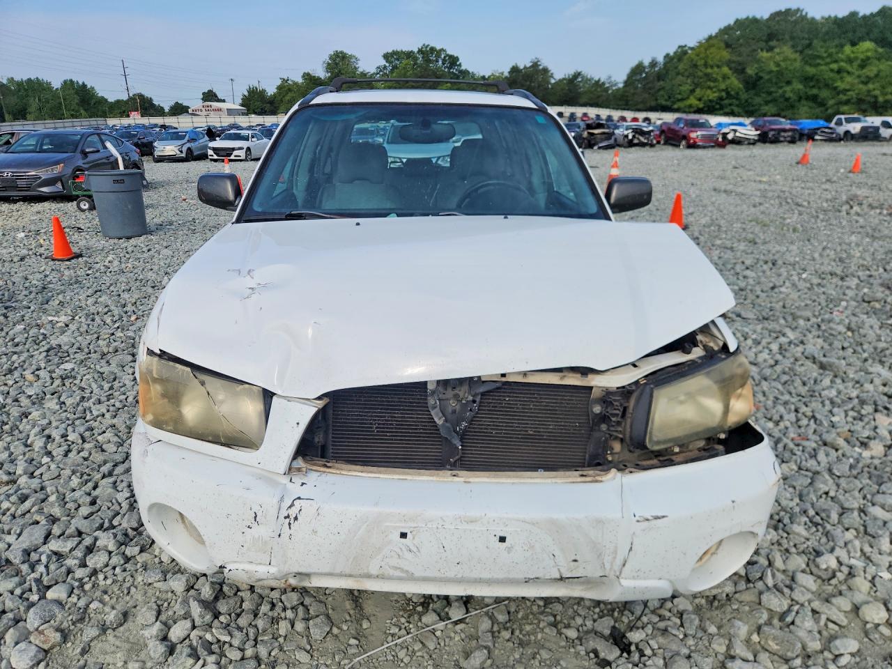2004 Subaru Forester 2.5xs White vin: JF1SG65634H760232