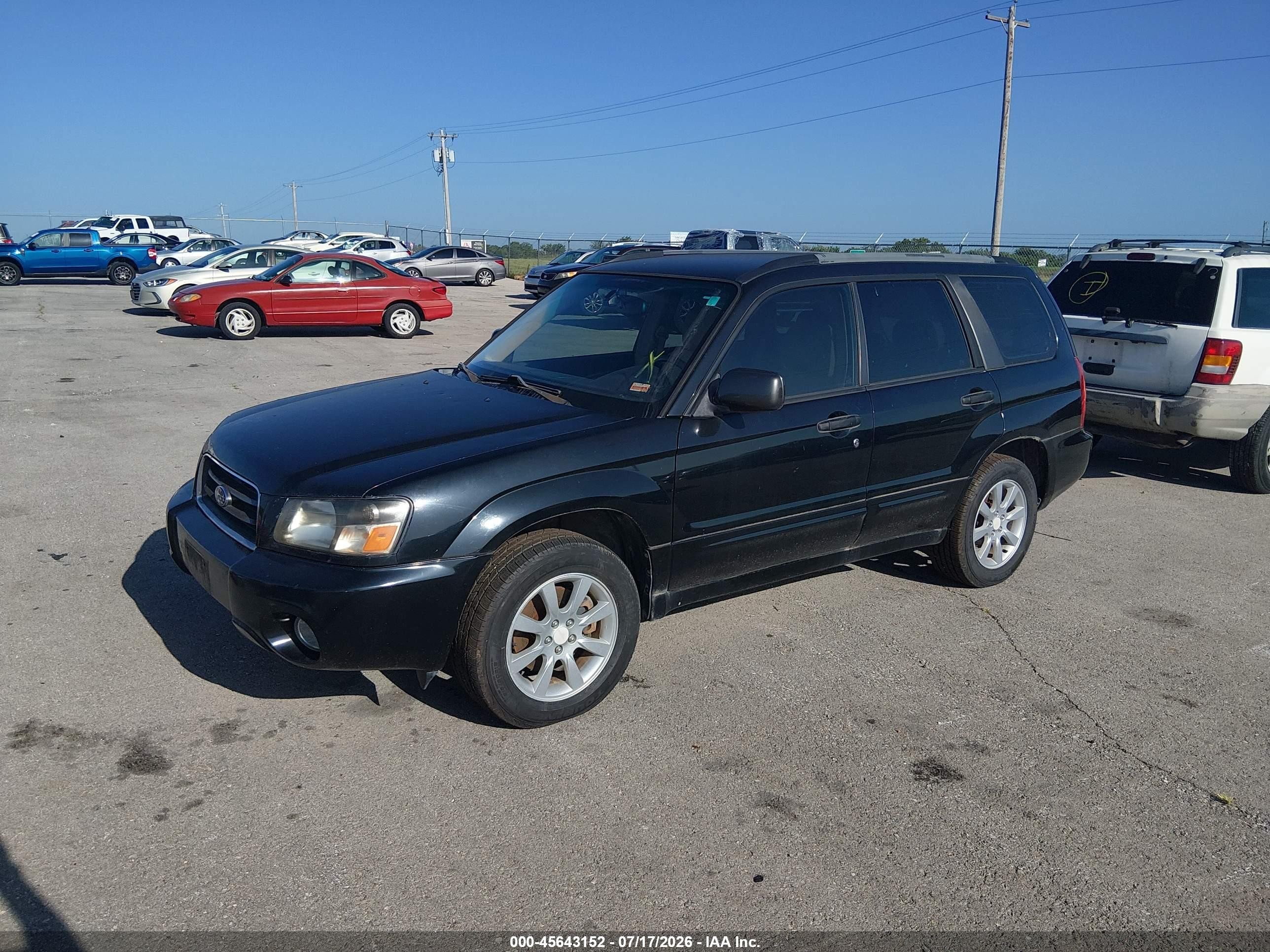 2005 Subaru Forester 2.5xs Black vin: JF1SG65635H709900