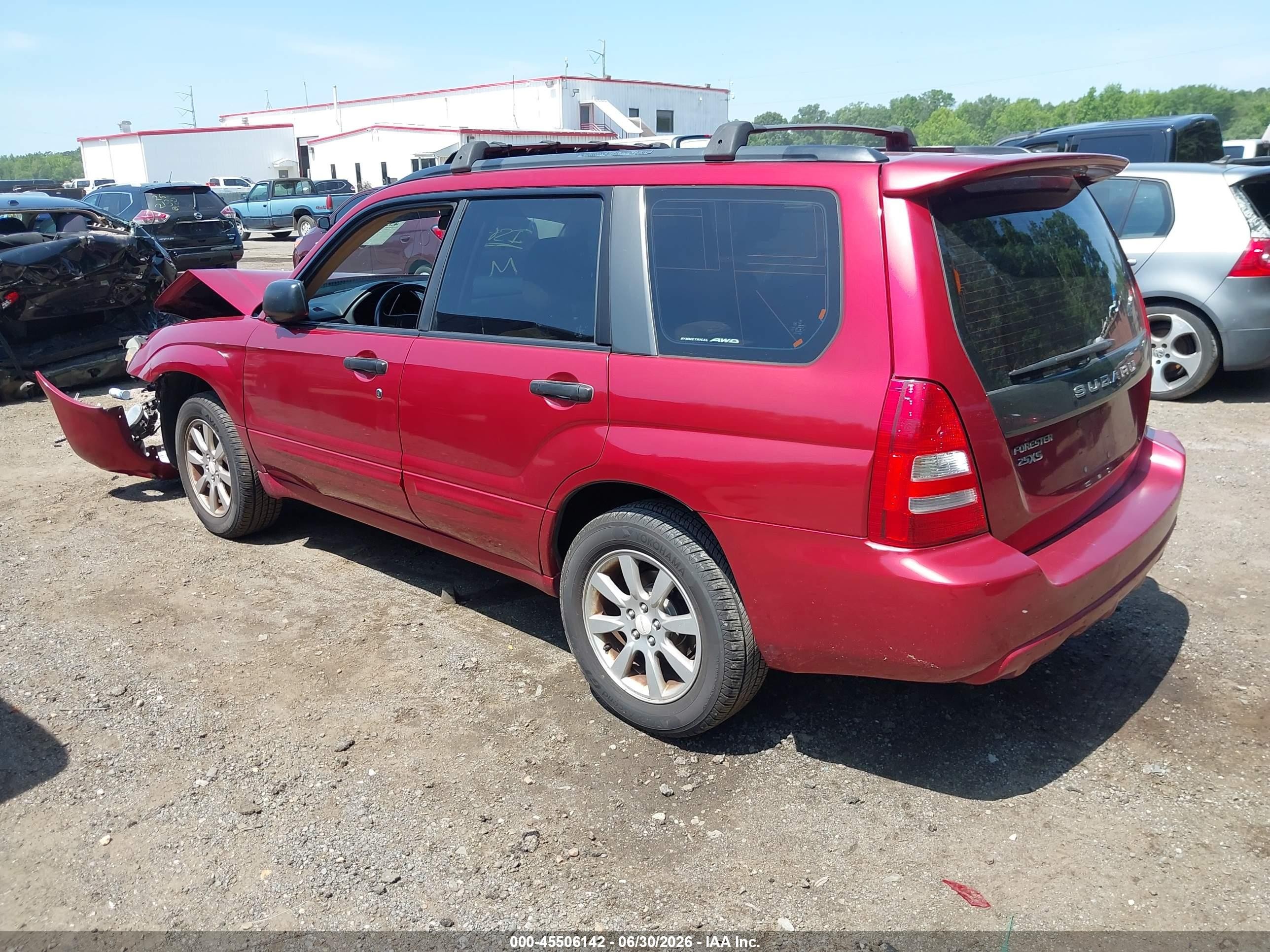 2005 Subaru Forester 2.5xs Red vin: JF1SG65635H752715