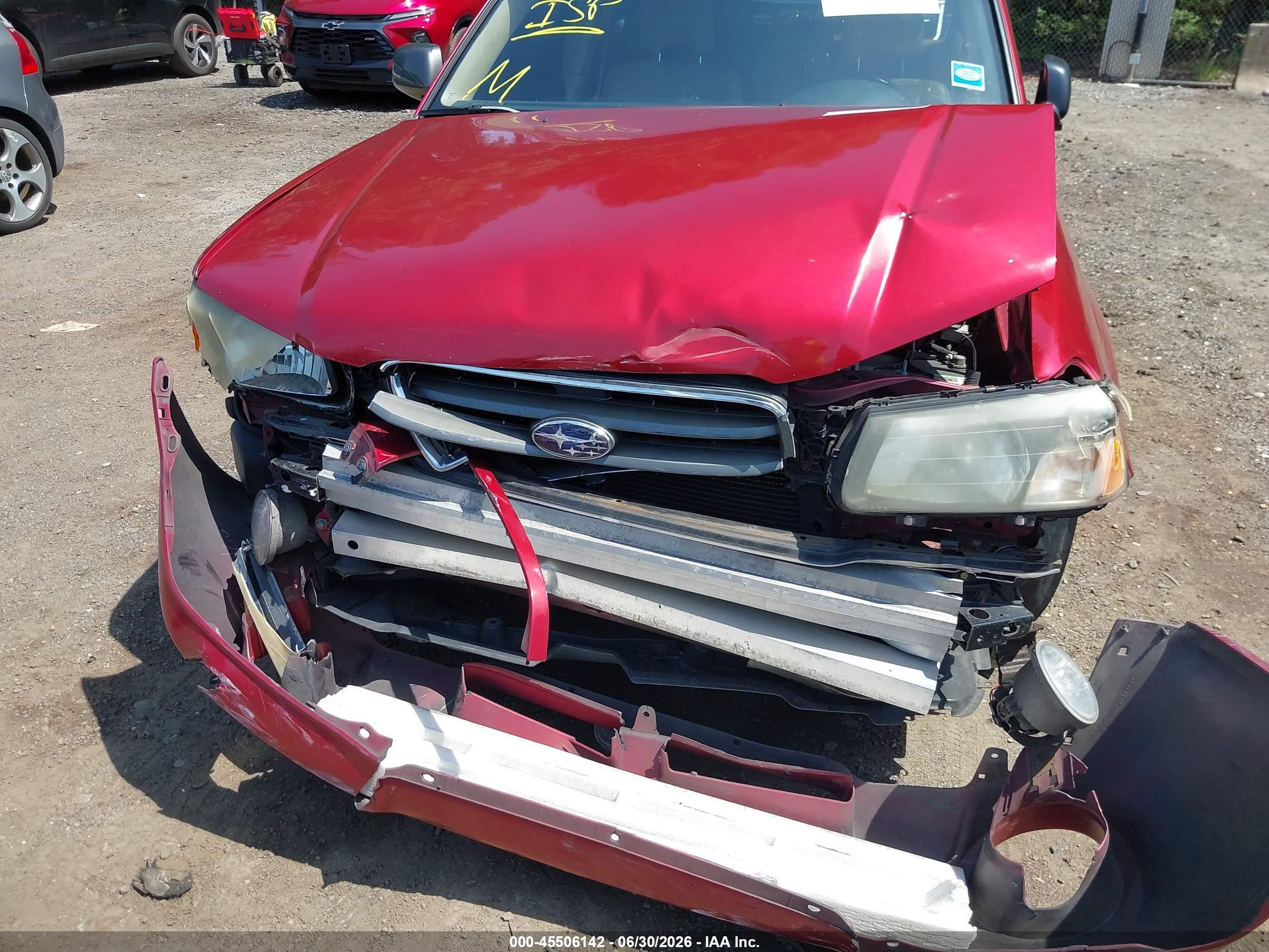 2005 Subaru Forester 2.5xs Red vin: JF1SG65635H752715