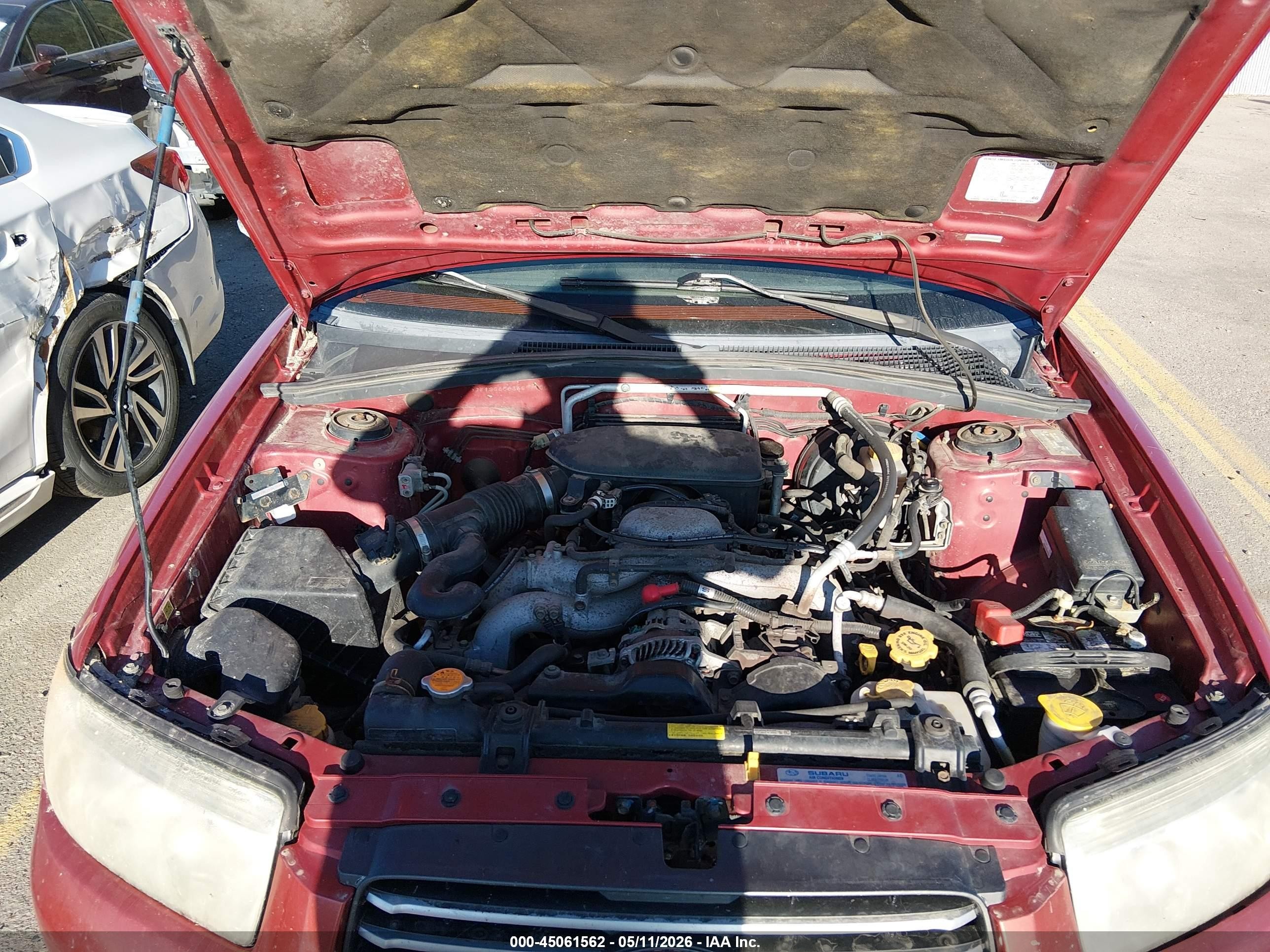 2006 Subaru Forester 2.5x Красный vin: JF1SG65636G717003
