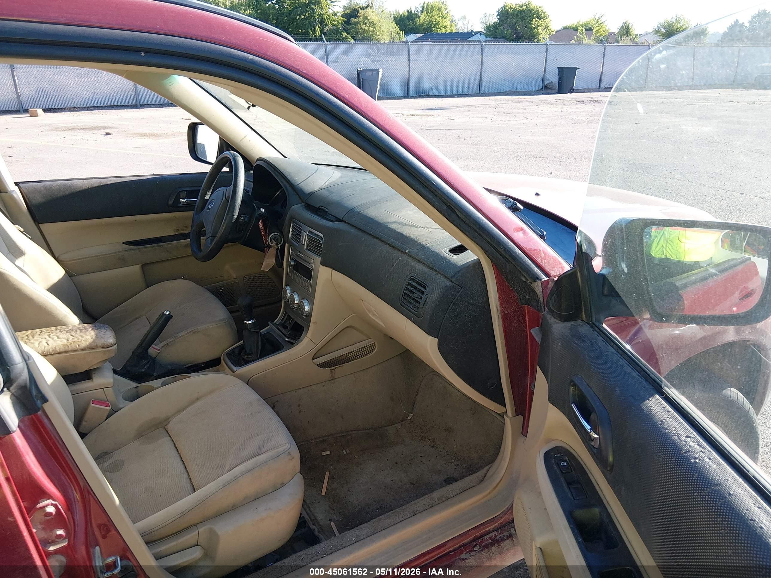 2006 Subaru Forester 2.5x Красный vin: JF1SG65636G717003