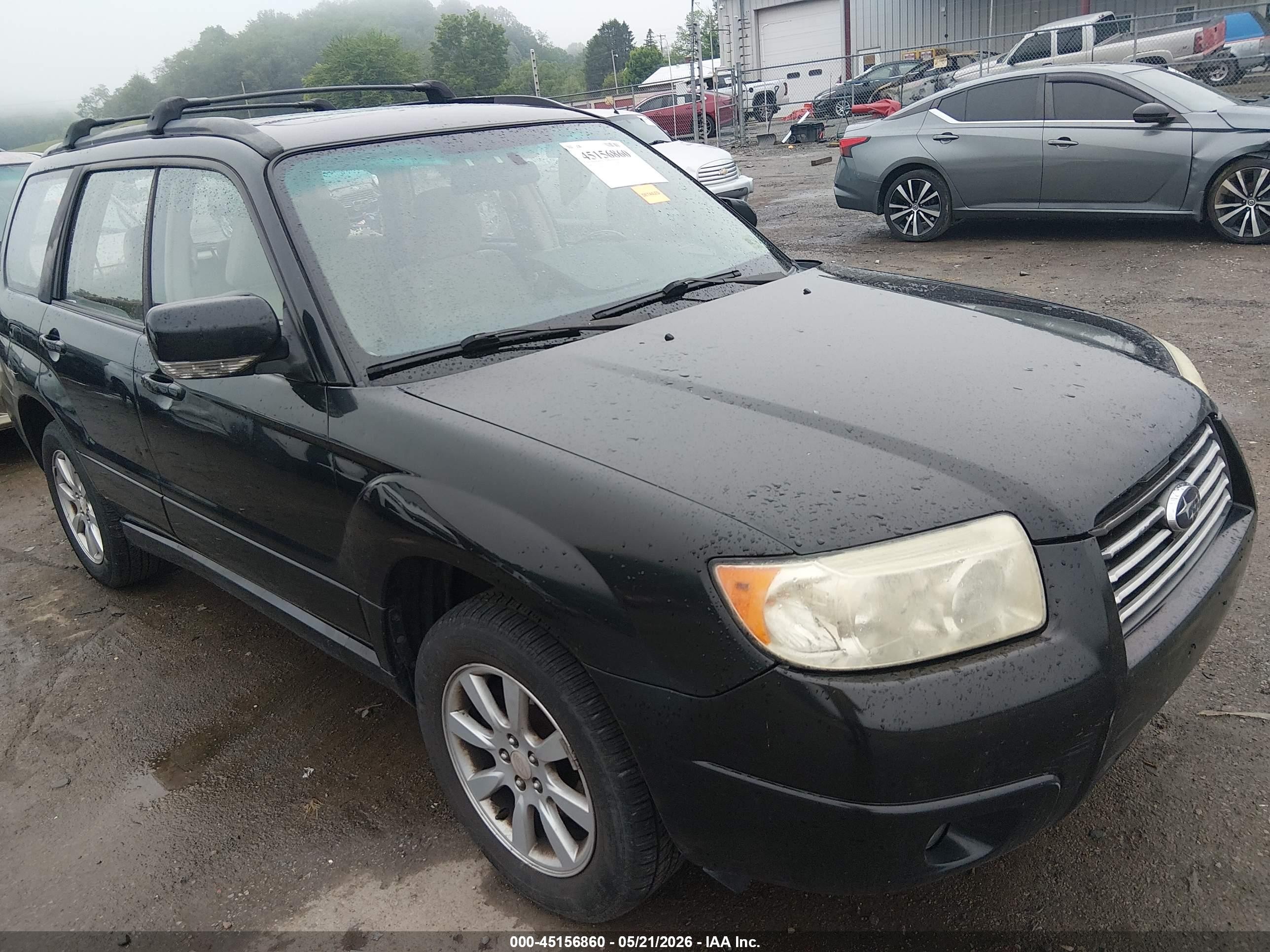 2006 Subaru Forester 2.5x Black vin: JF1SG65636H749735