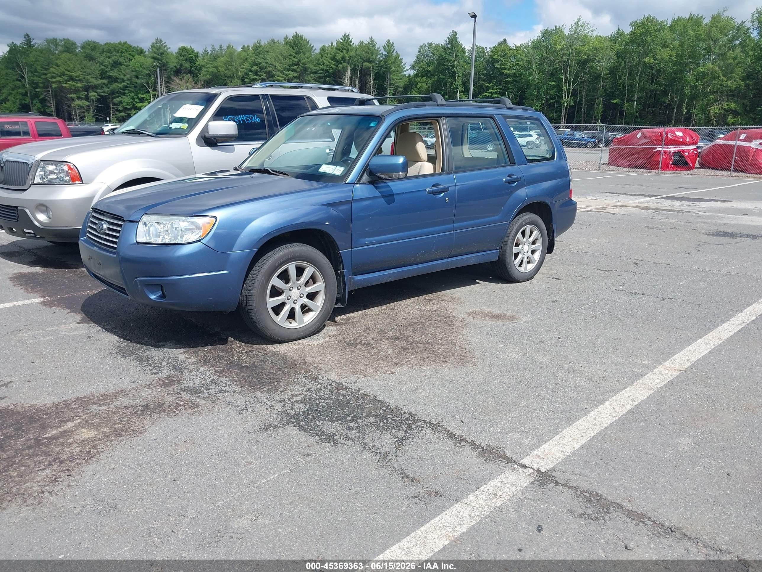 2007 Subaru Forester 2.5x Blue vin: JF1SG65637G718489
