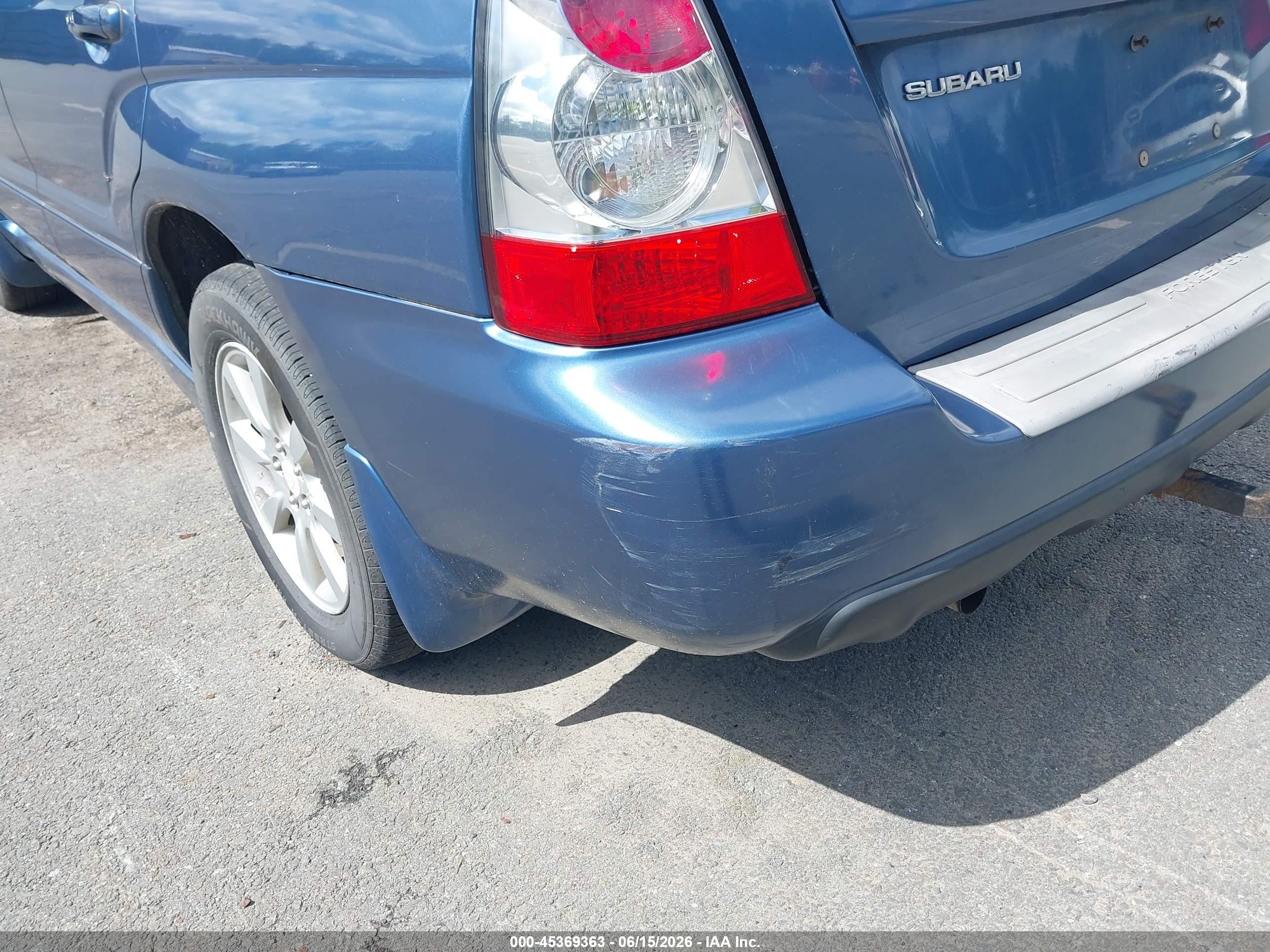 2007 Subaru Forester 2.5x Blue vin: JF1SG65637G718489