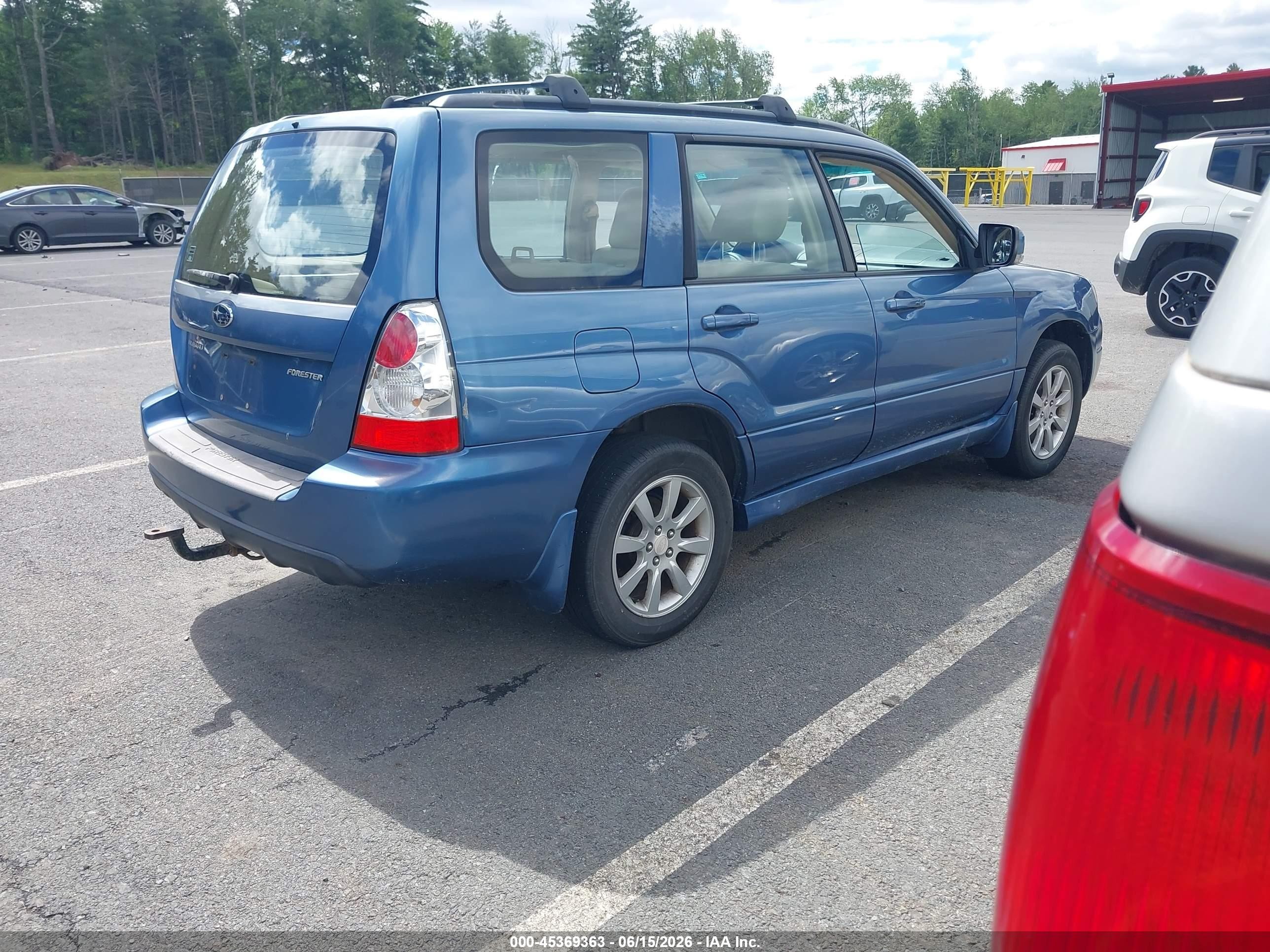 2007 Subaru Forester 2.5x Blue vin: JF1SG65637G718489