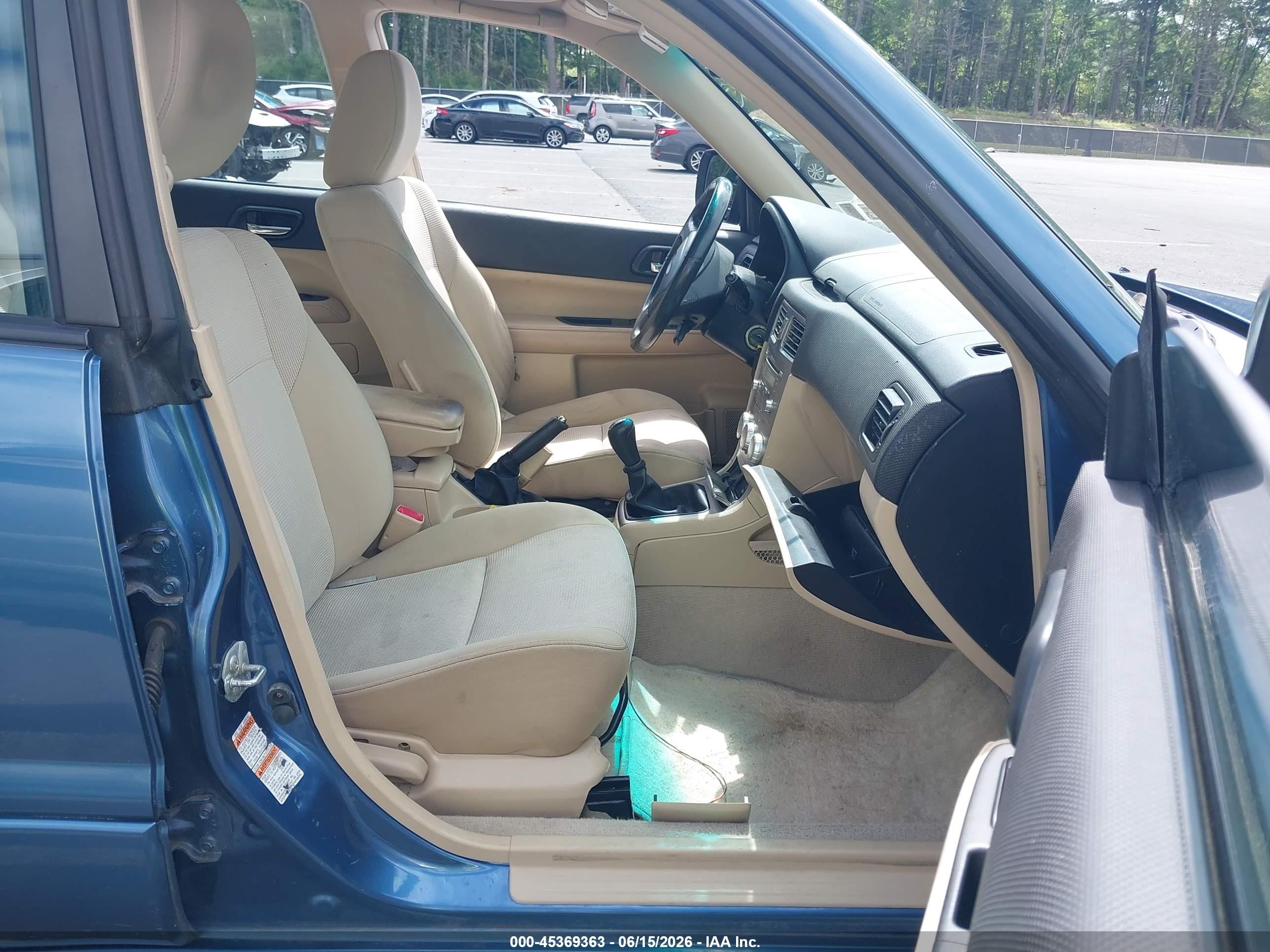 2007 Subaru Forester 2.5x Blue vin: JF1SG65637G718489