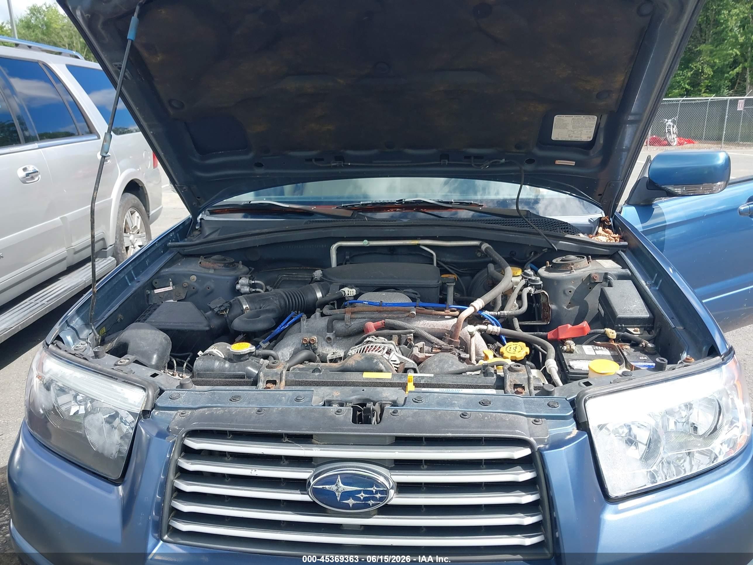 2007 Subaru Forester 2.5x Blue vin: JF1SG65637G718489