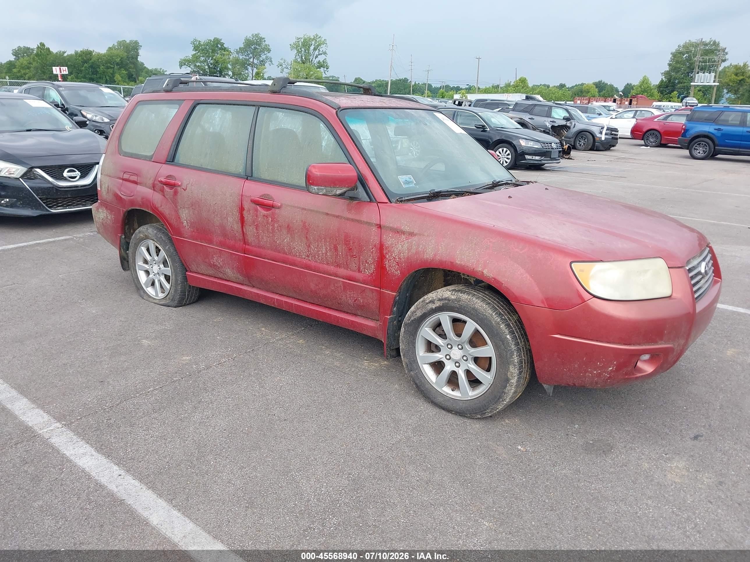 2008 Subaru Forester 2.5x Бордовый vin: JF1SG65638G727002