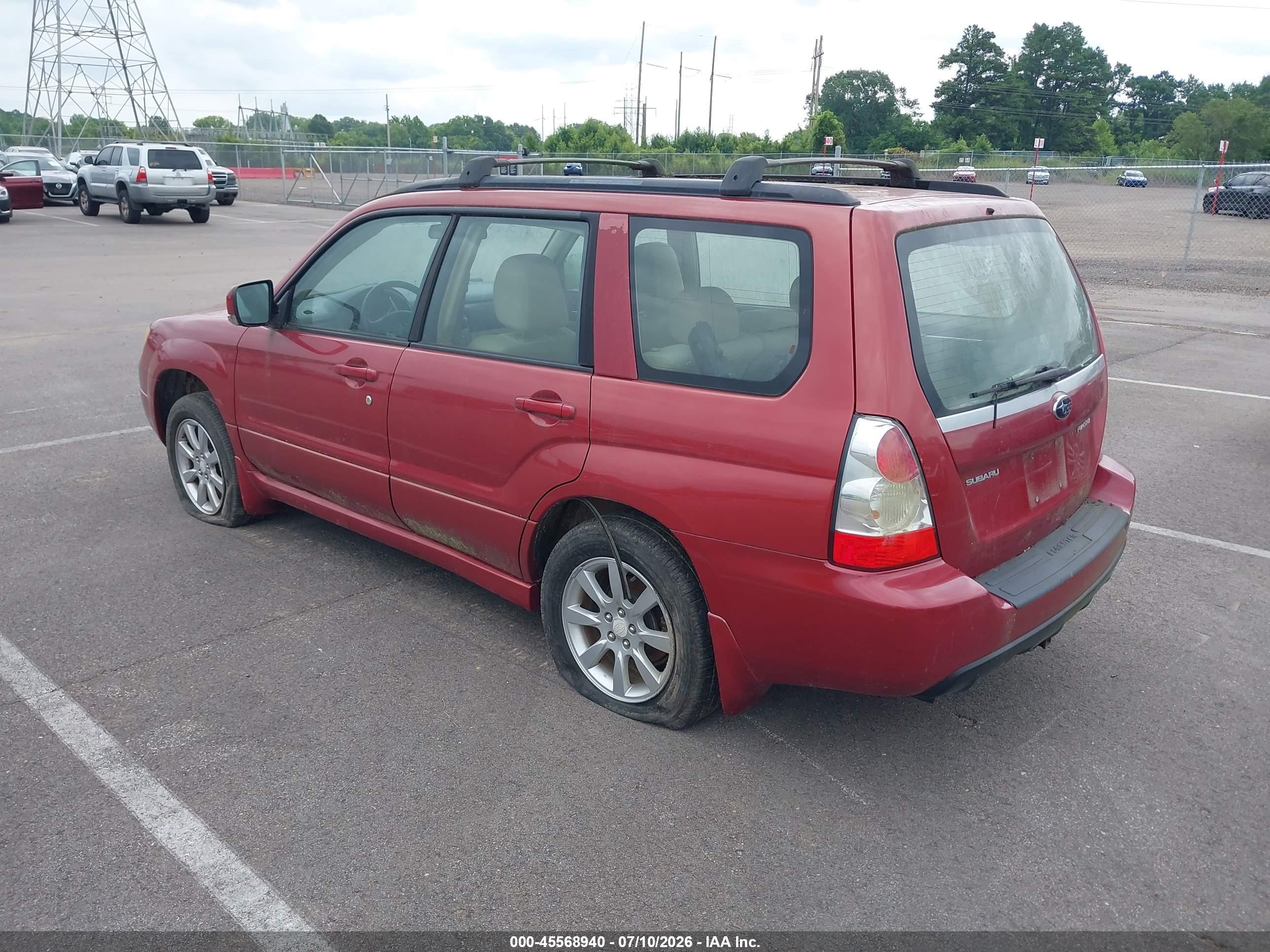 2008 Subaru Forester 2.5x Бордовый vin: JF1SG65638G727002