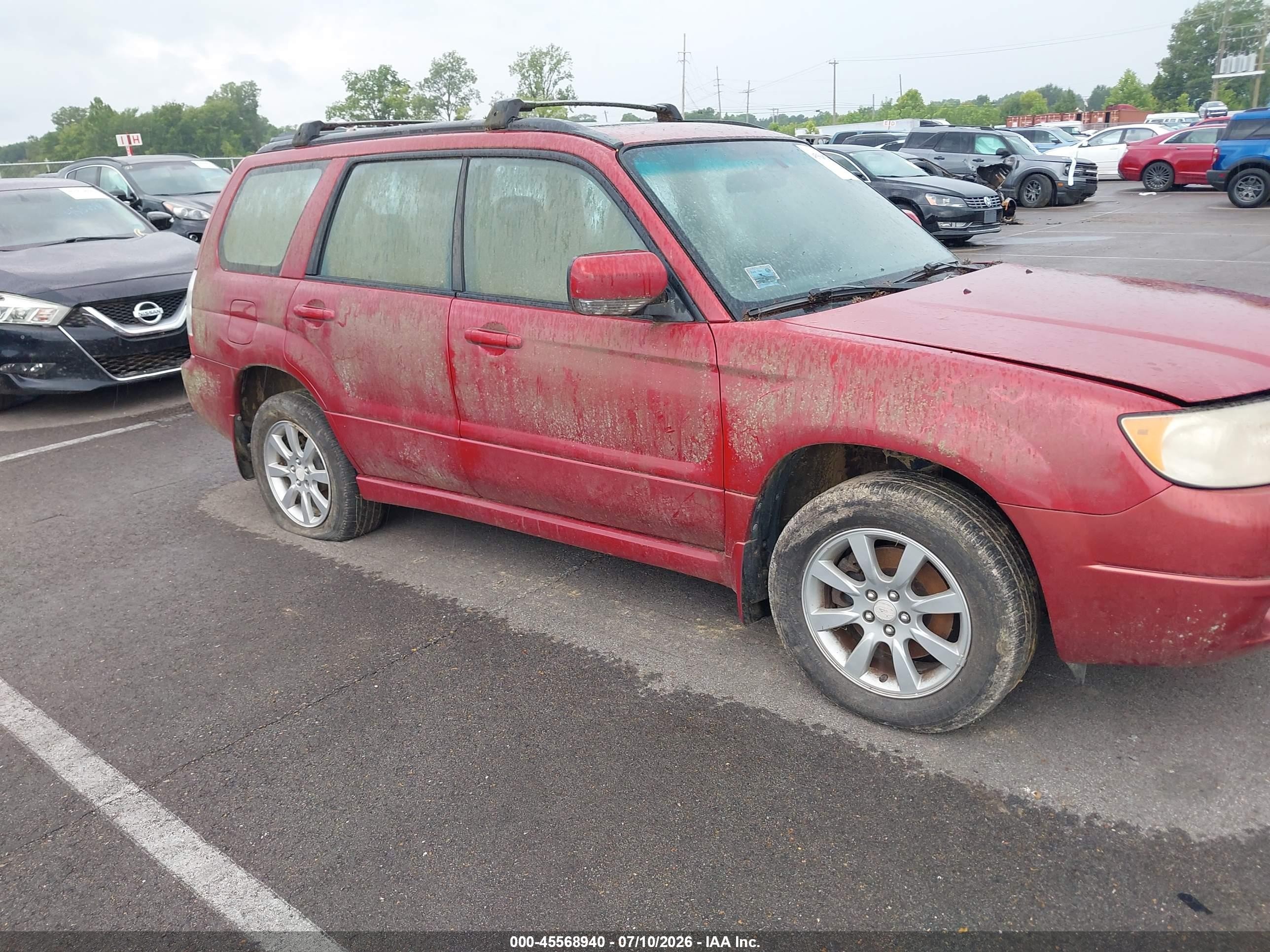 2008 Subaru Forester 2.5x Бордовый vin: JF1SG65638G727002