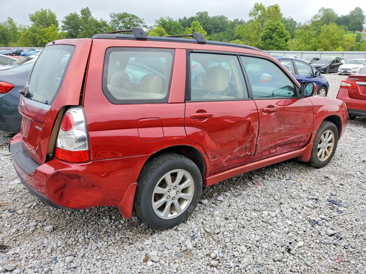 2008 Subaru Forester 2.5x Premium Red vin: JF1SG65648H703818