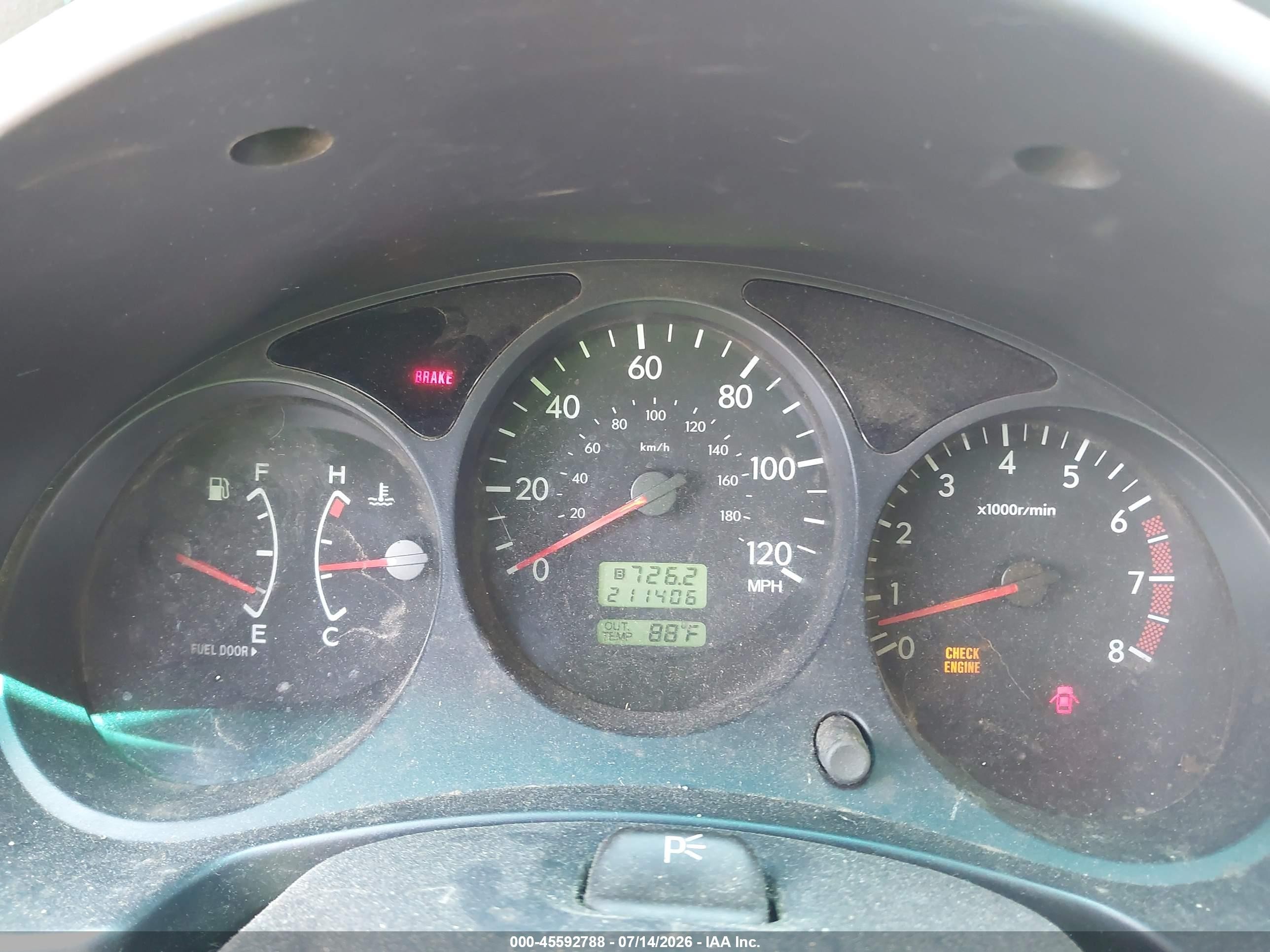 2004 Subaru Forester 2.5xs Зеленый vin: JF1SG65654G738125