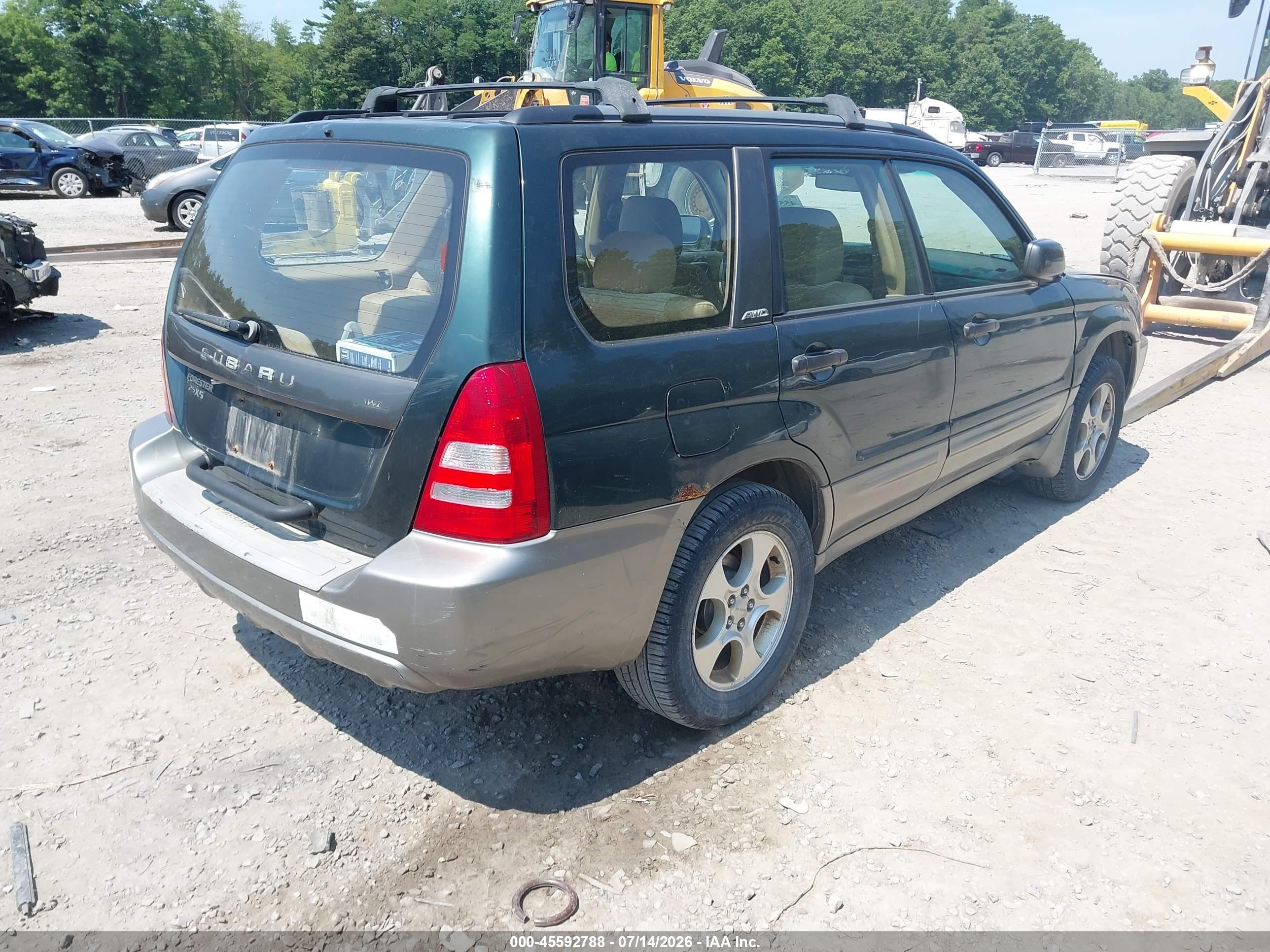 2004 Subaru Forester 2.5xs Зеленый vin: JF1SG65654G738125