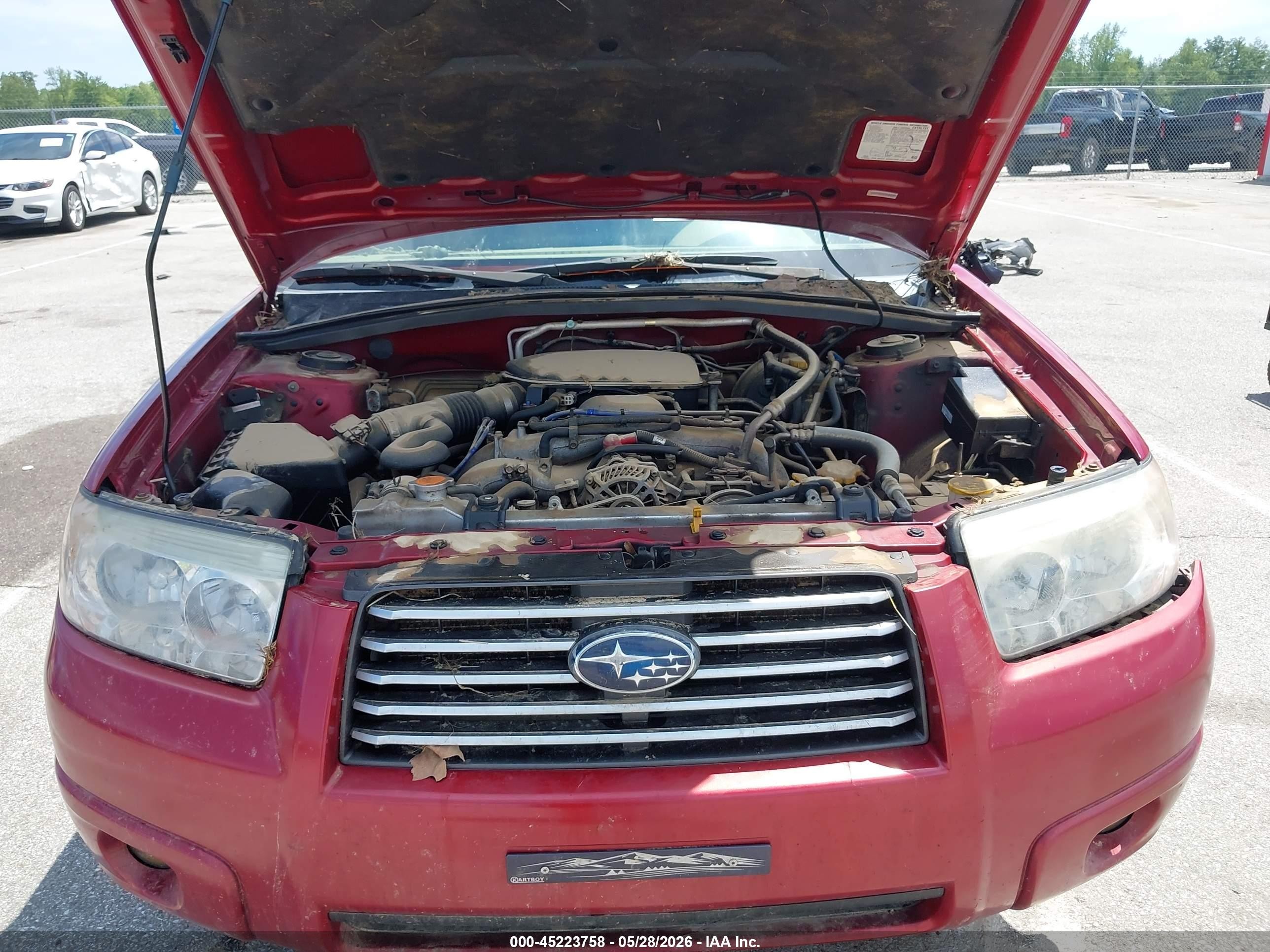 2006 Subaru Forester 2.5x Red vin: JF1SG65656G716127