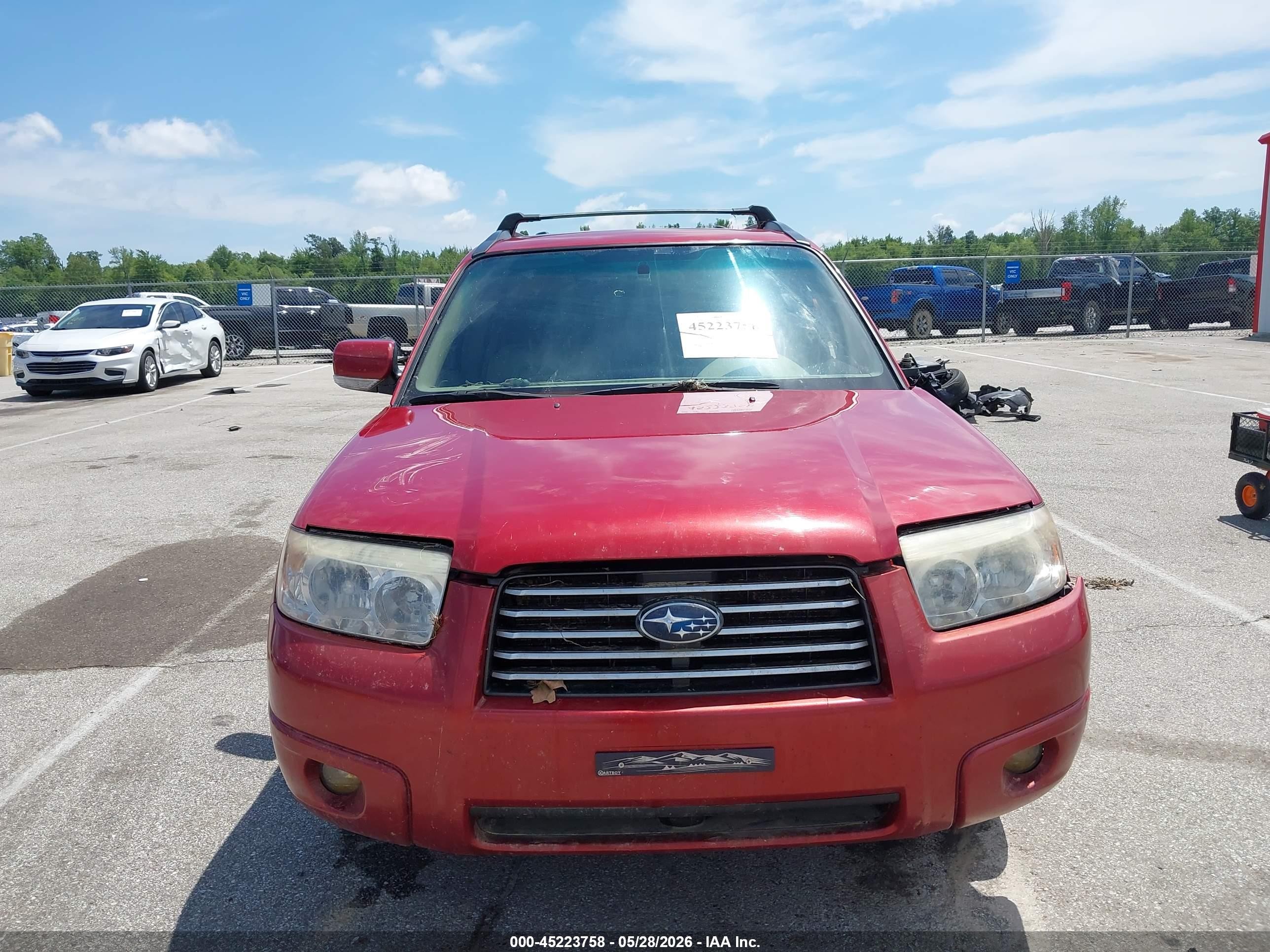 2006 Subaru Forester 2.5x Red vin: JF1SG65656G716127