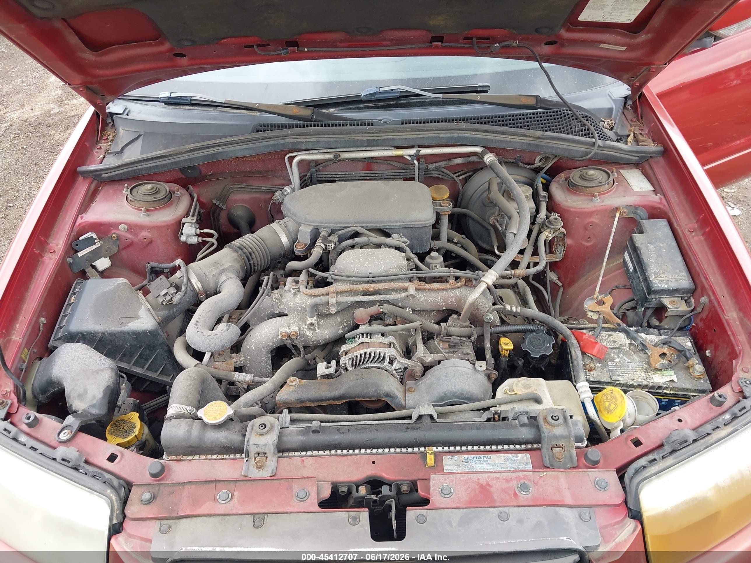 2007 Subaru Forester 2.5x Red vin: JF1SG65657G732216