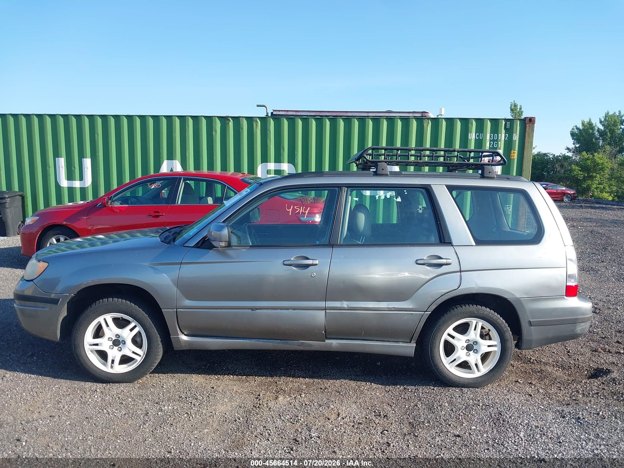 2007 Subaru Forester 2.5x Gray vin: JF1SG65657H705723