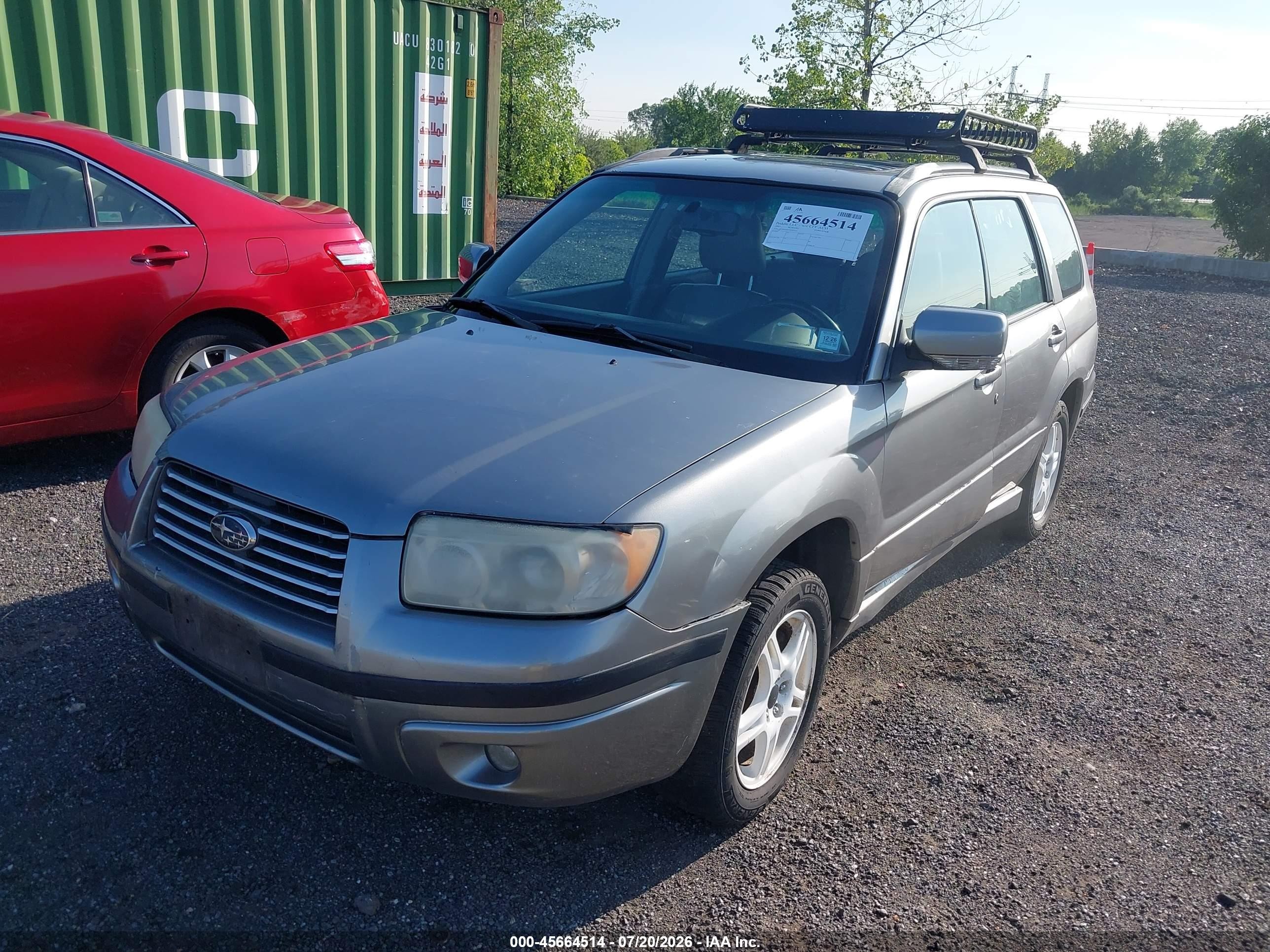 2007 Subaru Forester 2.5x Gray vin: JF1SG65657H705723