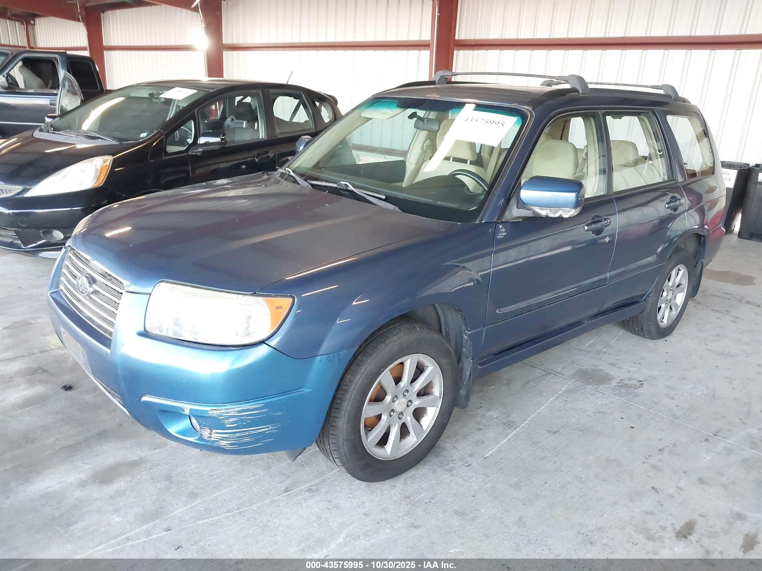 2008 Subaru Forester 2.5x Blue vin: JF1SG65658H722846