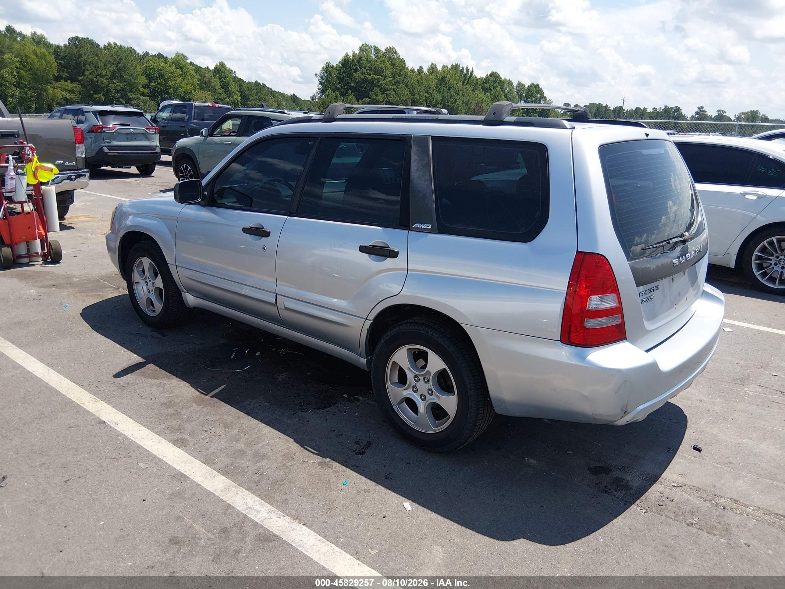 2003 Subaru Forester Xs Silver vin: JF1SG65663H744783