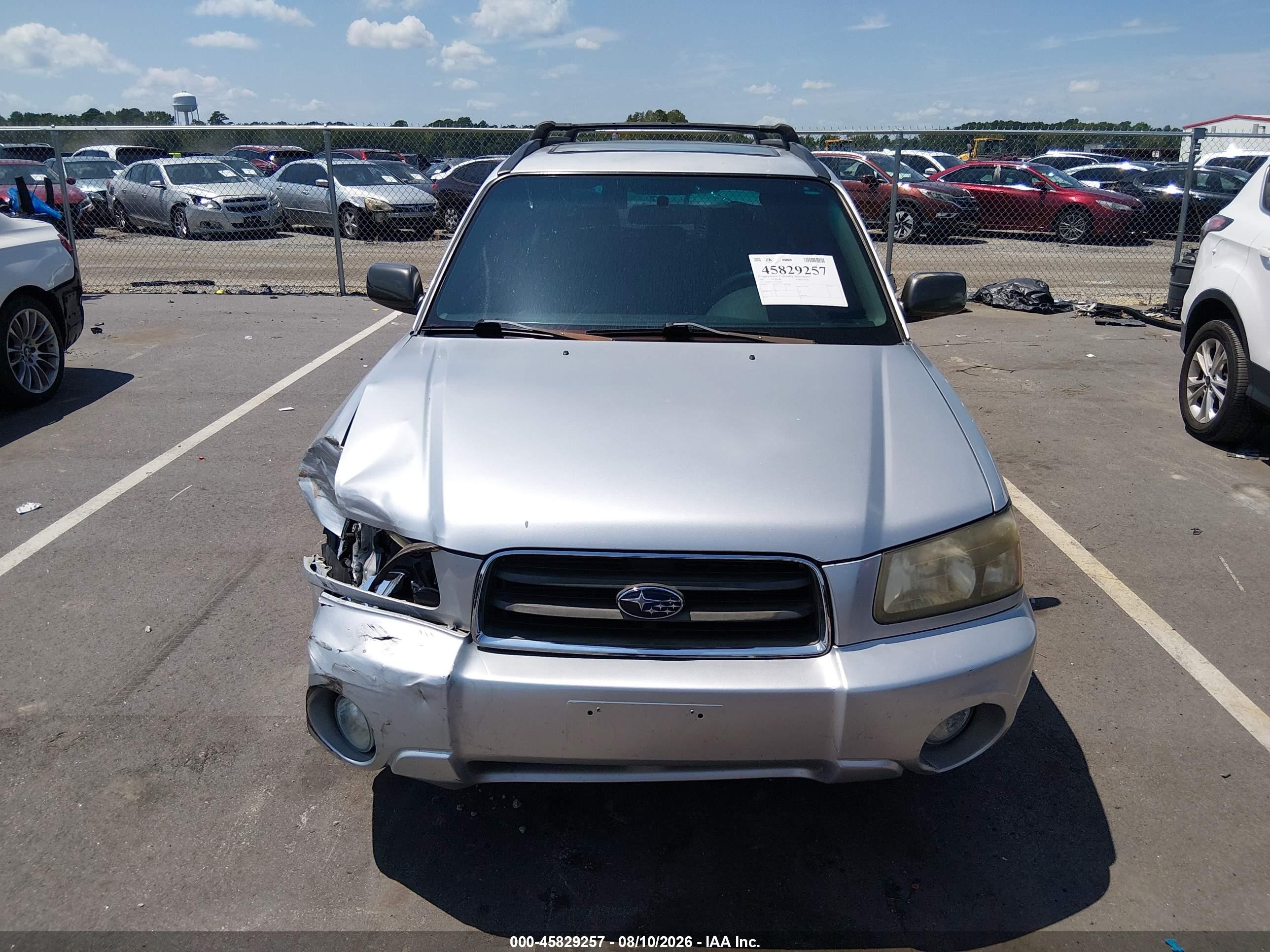 2003 Subaru Forester Xs Silver vin: JF1SG65663H744783