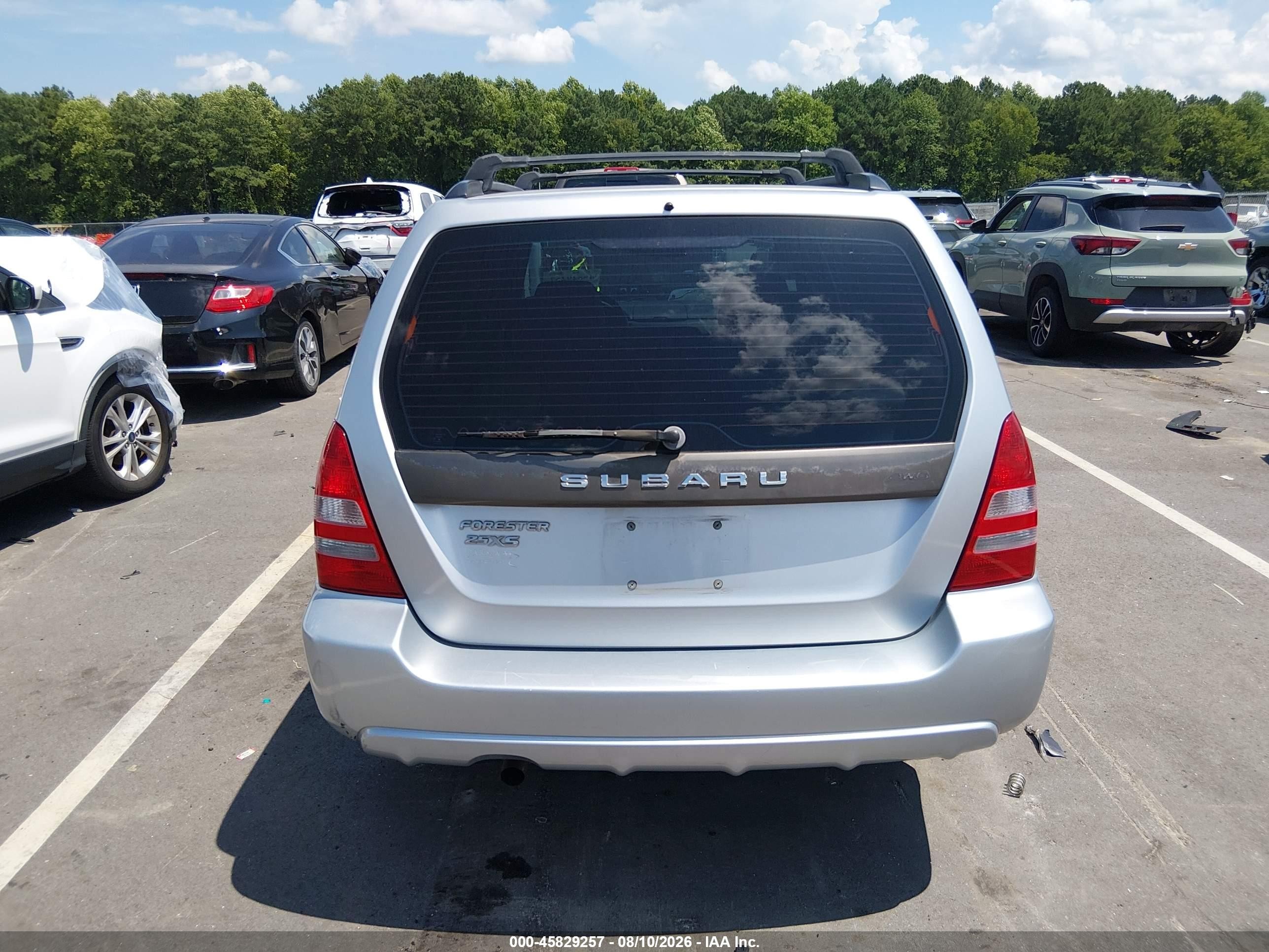 2003 Subaru Forester Xs Silver vin: JF1SG65663H744783
