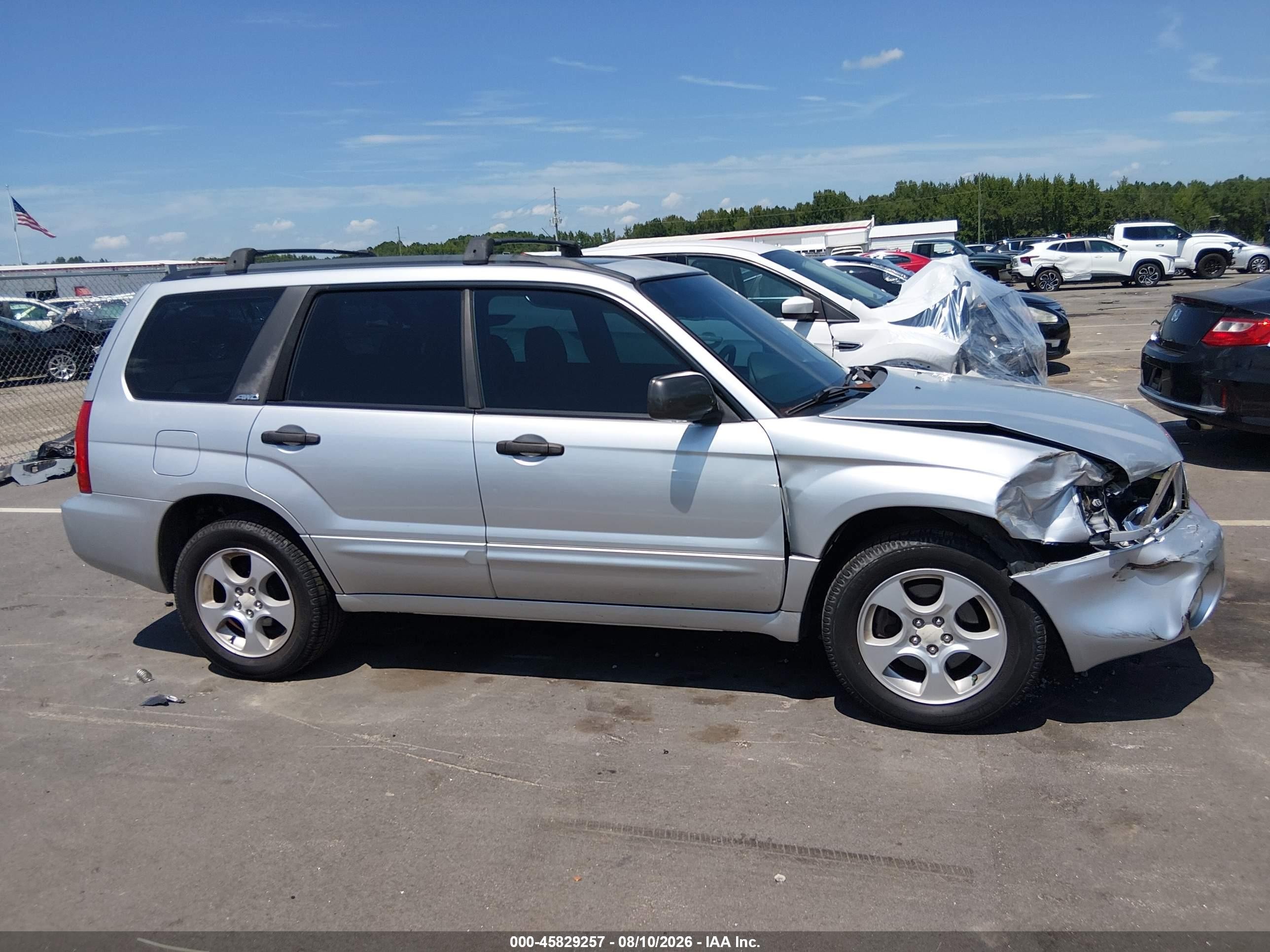 2003 Subaru Forester Xs Silver vin: JF1SG65663H744783