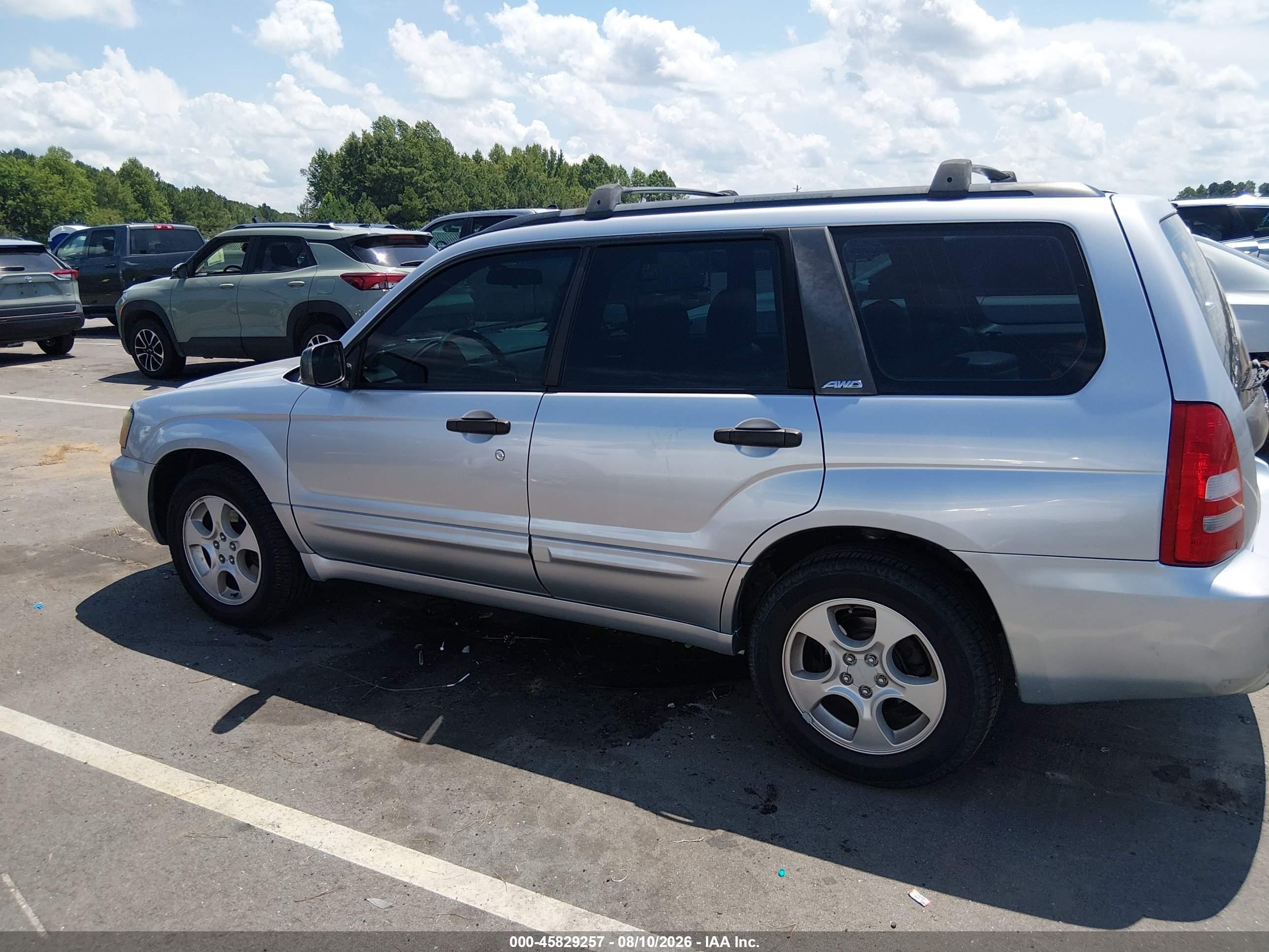 2003 Subaru Forester Xs Silver vin: JF1SG65663H744783
