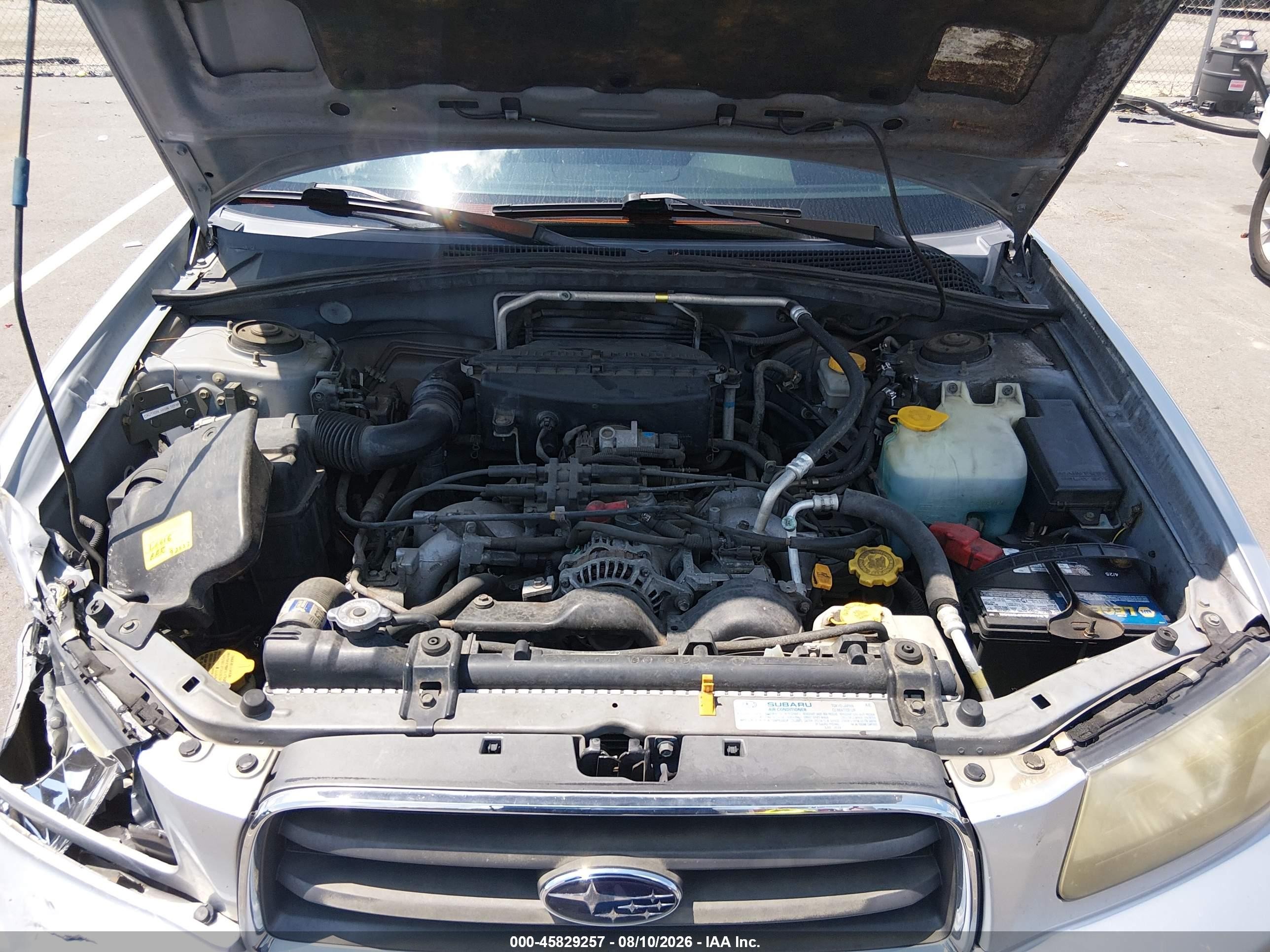 2003 Subaru Forester Xs Silver vin: JF1SG65663H744783