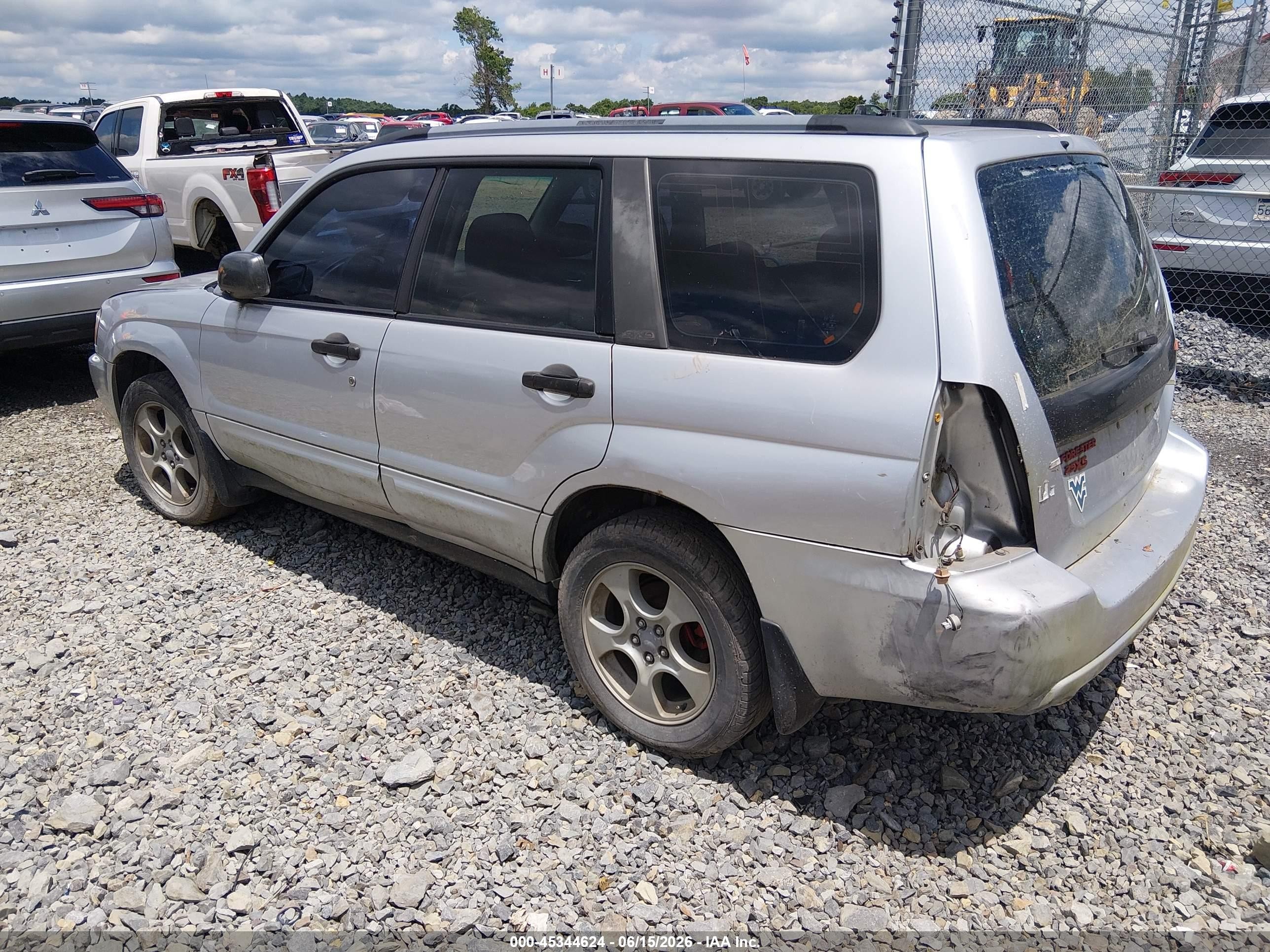 2003 Subaru Forester Xs Silver vin: JF1SG65663H764080