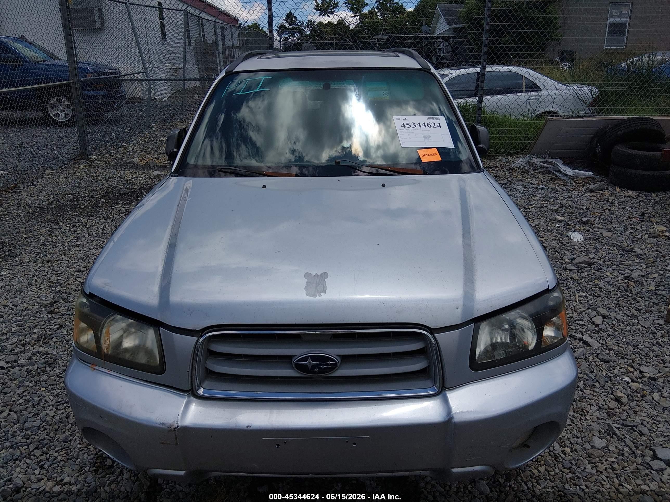 2003 Subaru Forester Xs Silver vin: JF1SG65663H764080