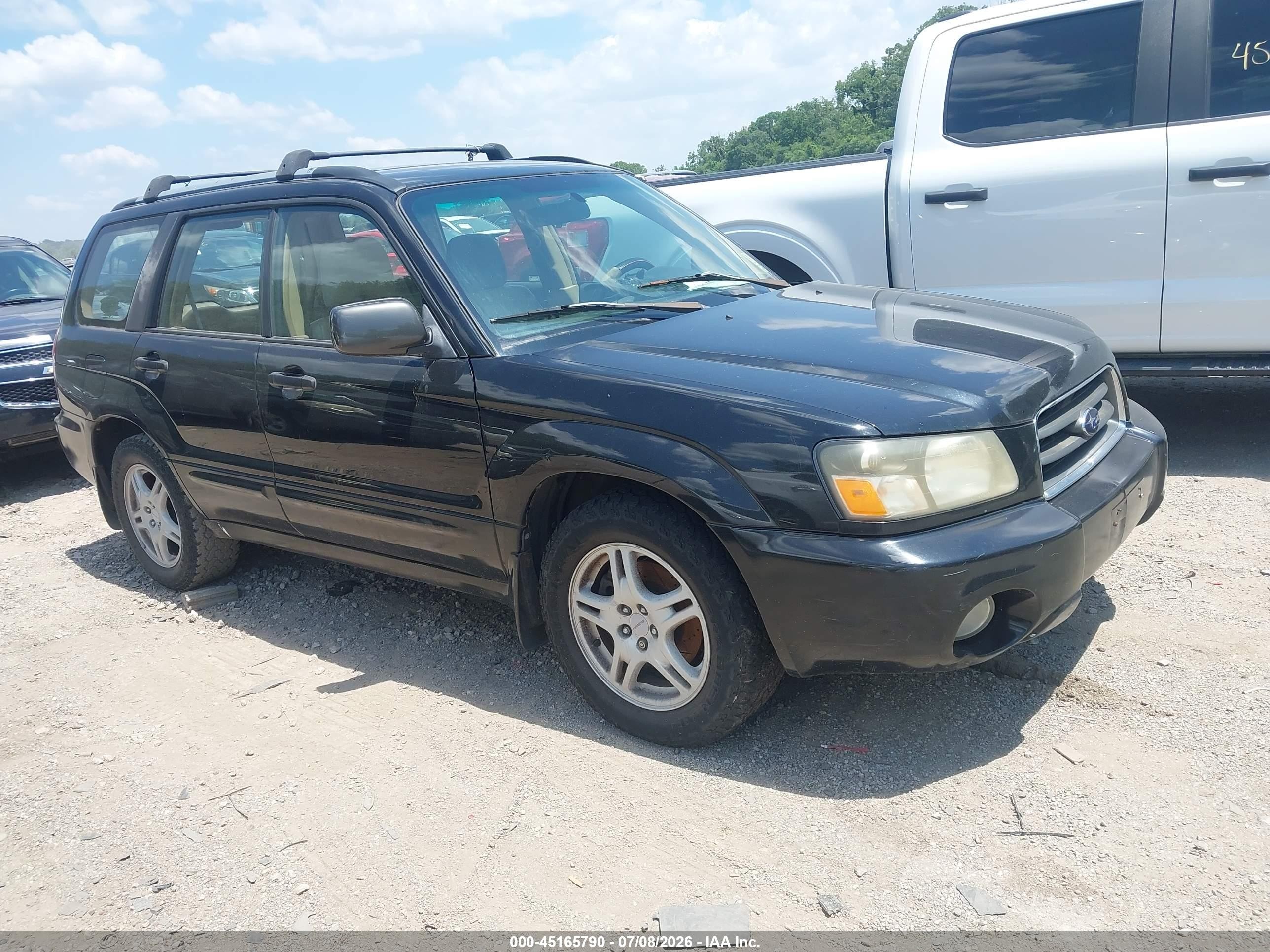 2005 Subaru Forester 2.5xs Black vin: JF1SG65665H704884